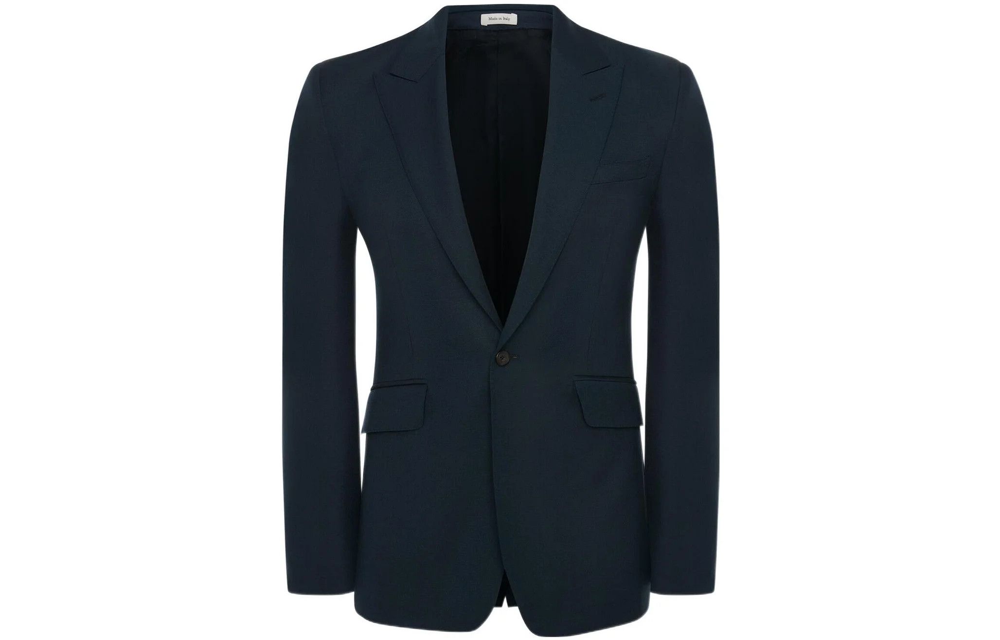 o1w1db10925 Wool Mohair Single Breasted Jacket in Navy Blue