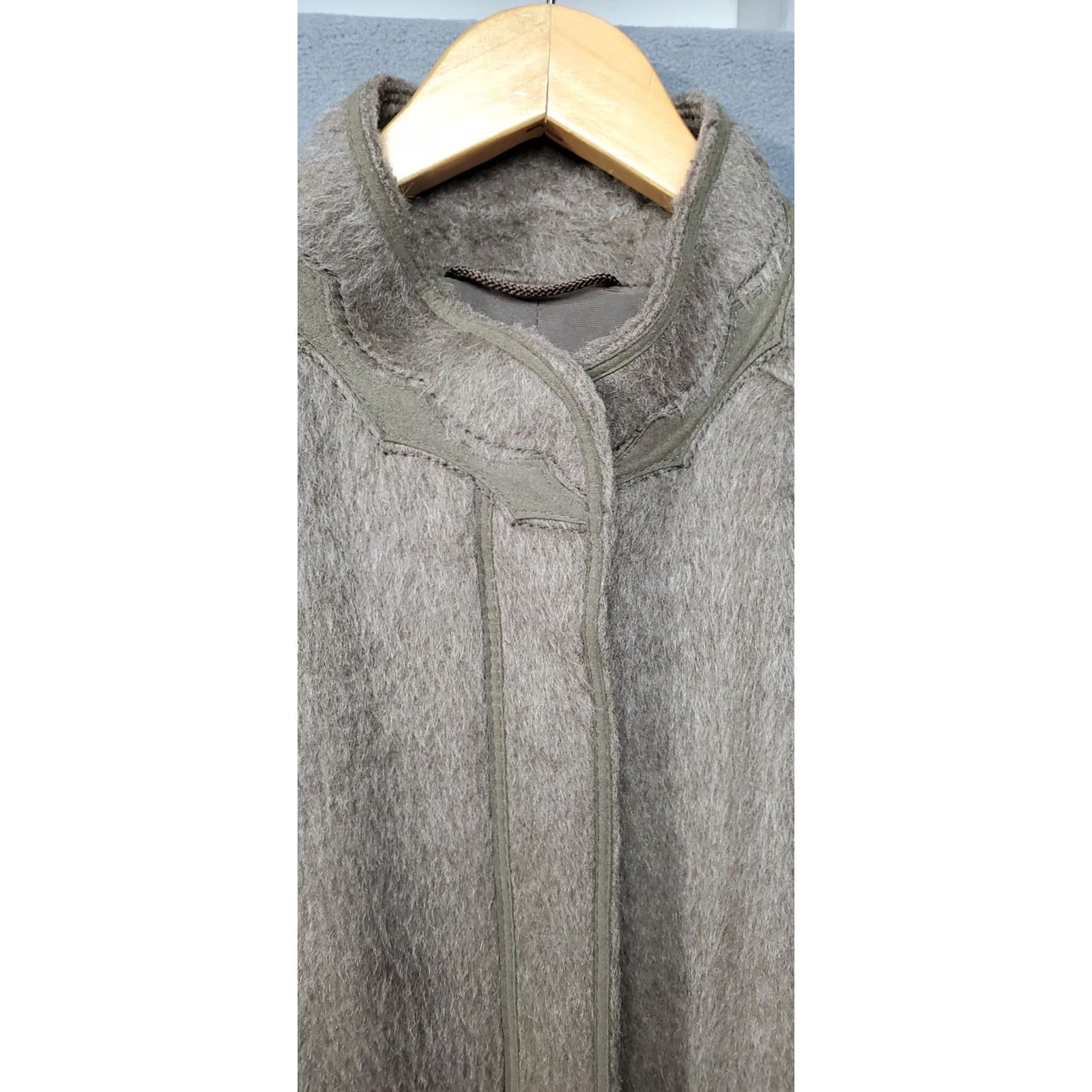 Vintage VINTAGE Calw Overcoat Coat Long Wool Brown 40X43 Unisex Adults M Lining Alpaca Wool Germany 80s 90s Accessories Pockets Button Size M / US 6-8 / IT 42-44 - 4 Thumbnail