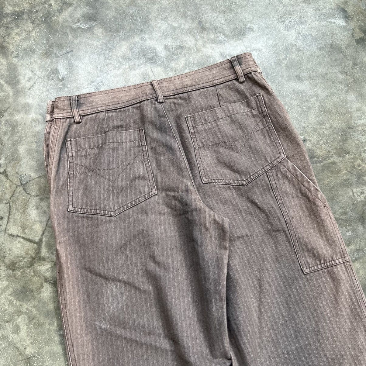 VERRI Verri Washed Snape Panel Pinstripe Regular Fit Pants Size US 34 / EU 50 - 6 Thumbnail