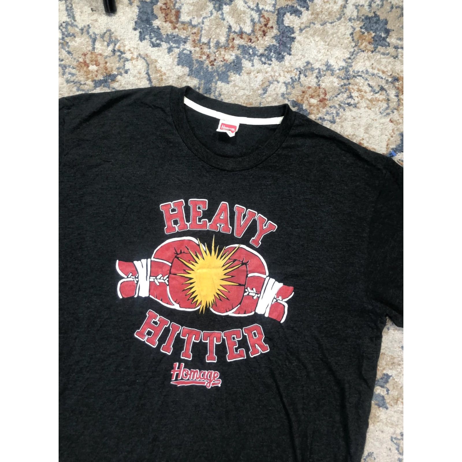 Vintage Homage Heavy Hitter Shirt Mens 2XL Gray Boxing Gloves Graphic Tee Soft Crewneck Size US XXL / EU 58 / 5 - 6 Thumbnail