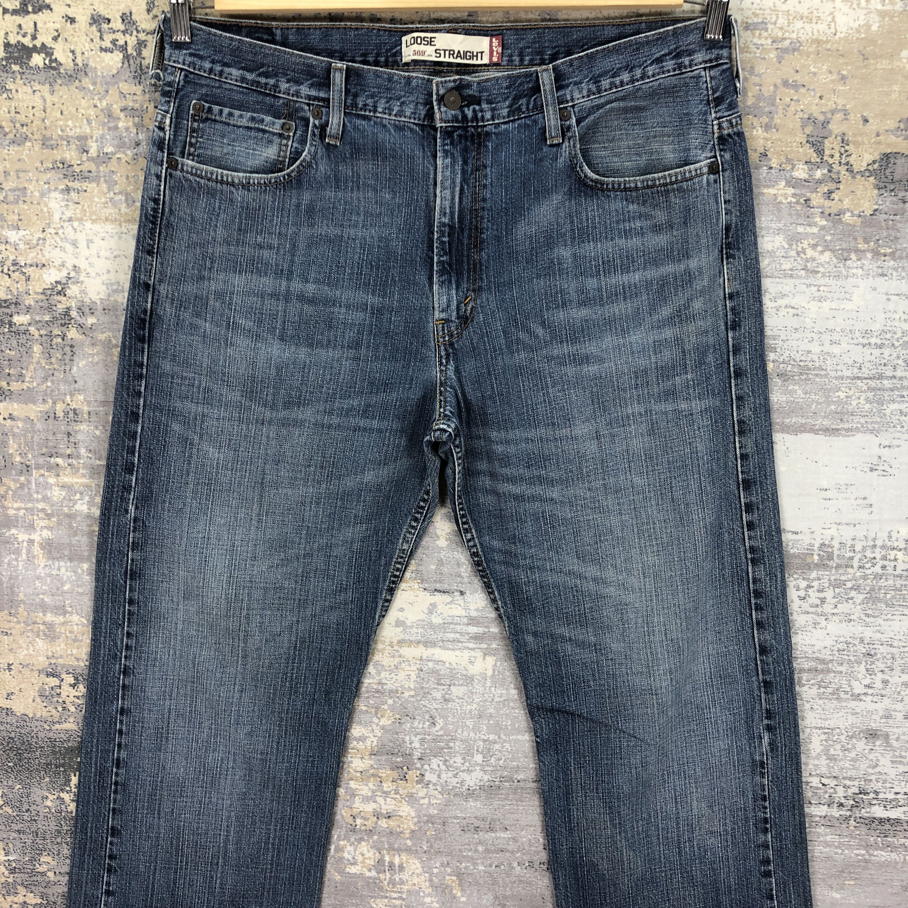 Levi's × Vintage Vintage Levis 569 Baggy Faded Jeans Levi's Light Wash Denim Size US 38 / EU 54 - 3 Thumbnail