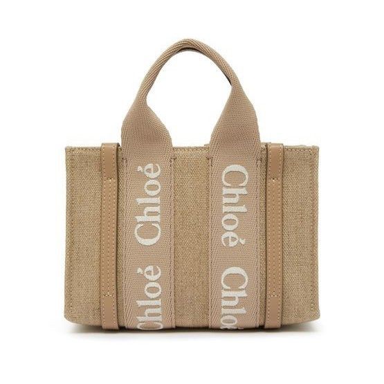 Chloe Chloe Mini Boyish Brown Linen Tote Bag New & Authentic Size ONE SIZE - 1 Thumbnail
