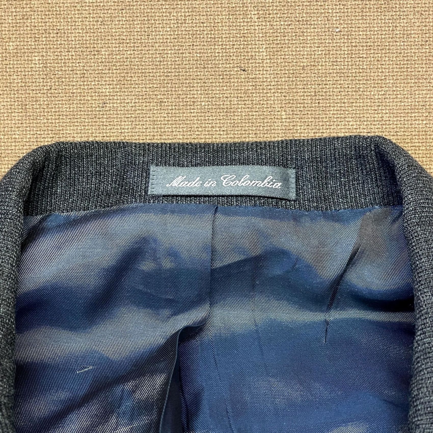 Oscar De La Renta Oscar de la Renta Blazer Mens 44 Long Gray 100% Wool 3 Button Flap Pockets Lined Size 44R - 6 Thumbnail