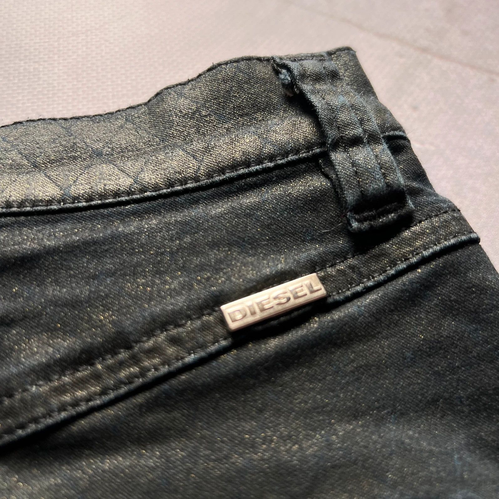 Diesel vintage 00s Diesel Skirt High Waist Knee avant garde Y2K Size 30" / US 8 / IT 44 - 4 Thumbnail