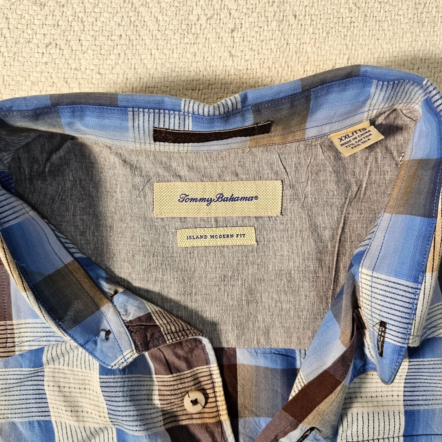 Tommy Bahama Tommy Bahama Button-Up Shirt Island Modern Fit Multicolor Plaid 2XL Men’s Long Sleeve Button-Down Collared Shirt Size US XXL / EU 58 / 5 - 2 Thumbnail
