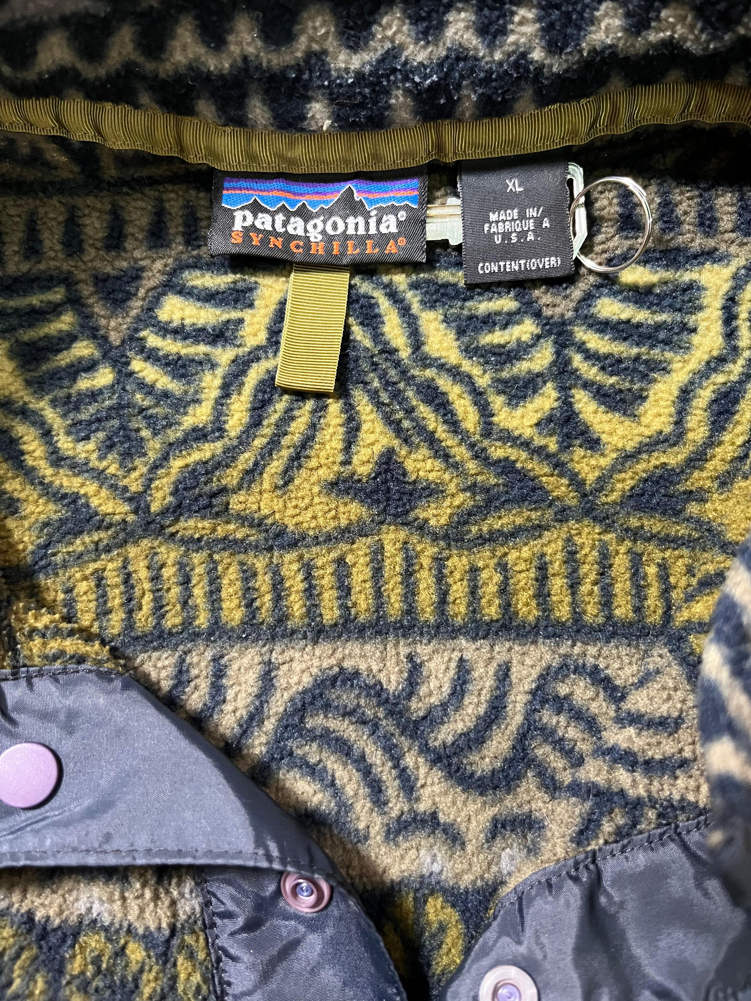 Patagonia Vintage 90s Patagonia Synchilla Tradewins Snap T Fleece XL Size US XL / EU 56 / 4 - 5 Thumbnail