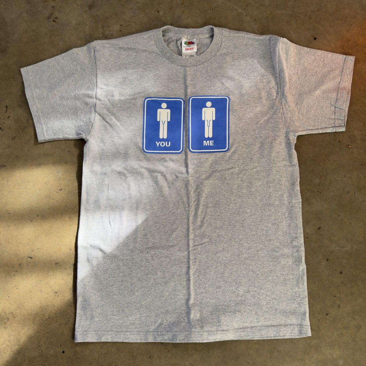 Fruit Of The Loom Humorous Stick Figure Tee Grey Fruit of the Loom HeavyCotton Size US M / EU 48-50 / 2 - 1 Thumbnail