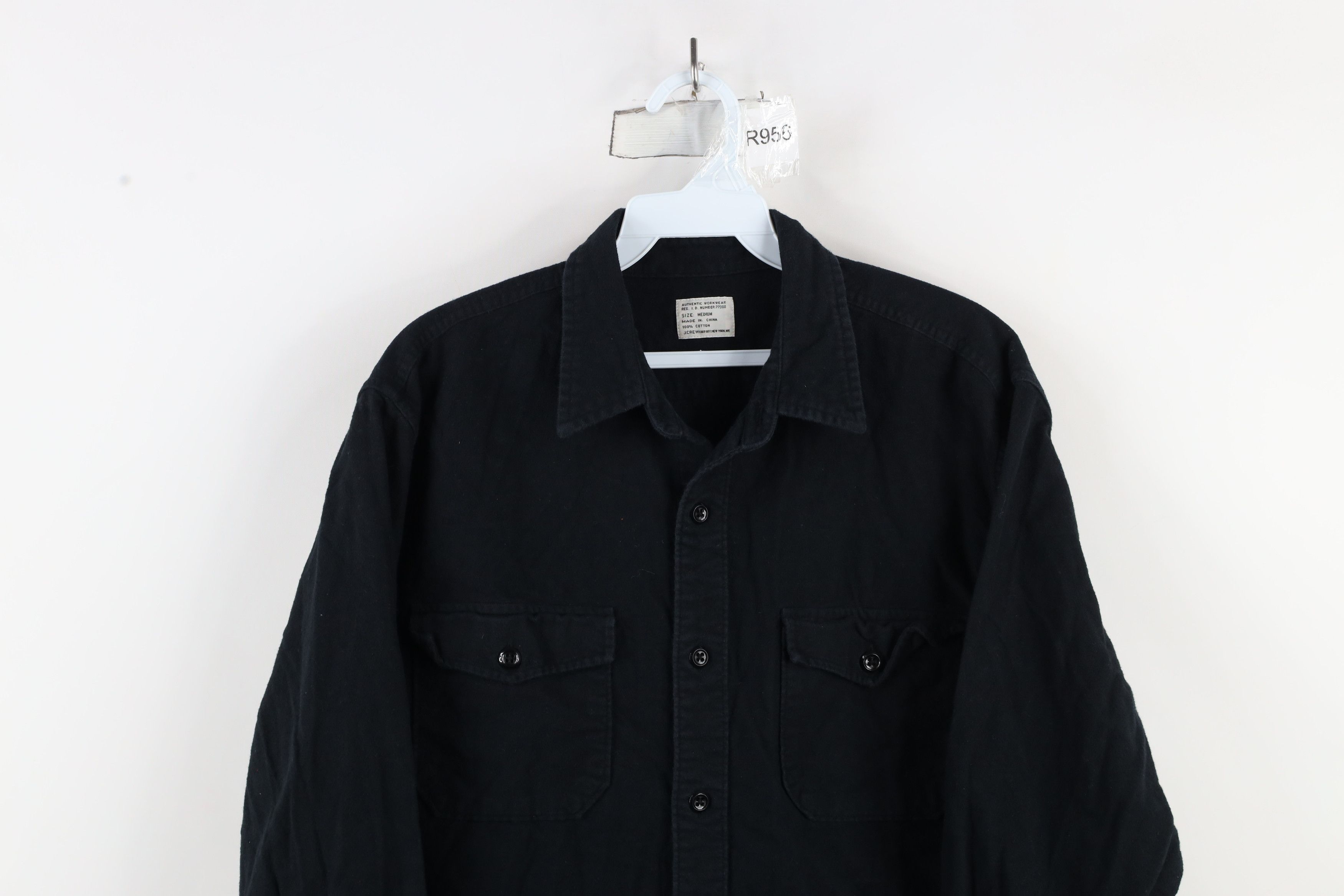 J.Crew × Vintage Vintage J Crew Chamois Cloth Collared Button Shirt Black Size US M / EU 48-50 / 2 - 2 Thumbnail