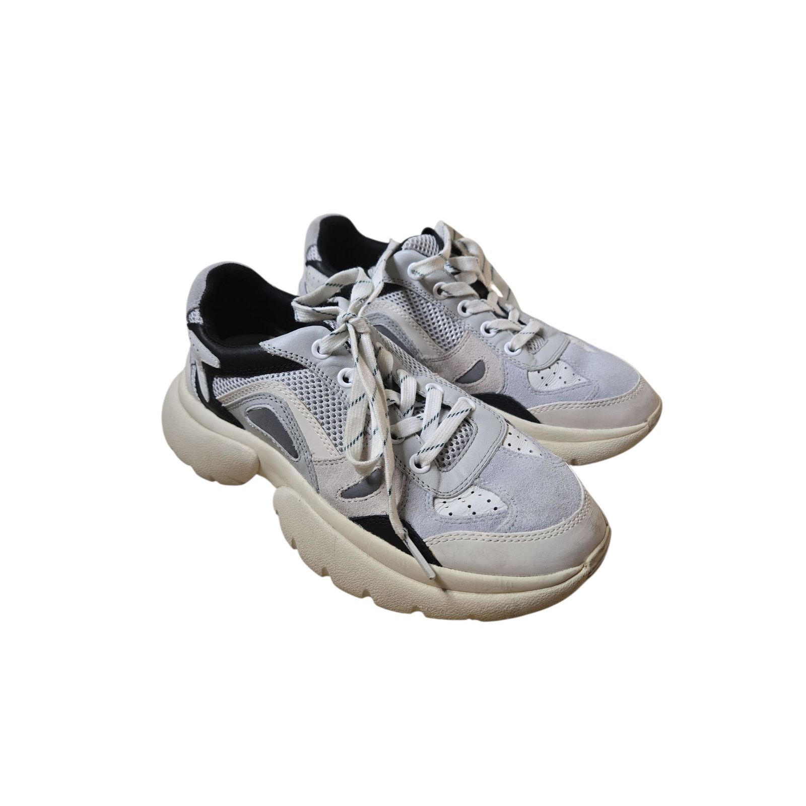 Maje Maje Panel Leather Mesh and Suede Sneakers Size 37 Size US 6 / IT 36 - 4 Thumbnail
