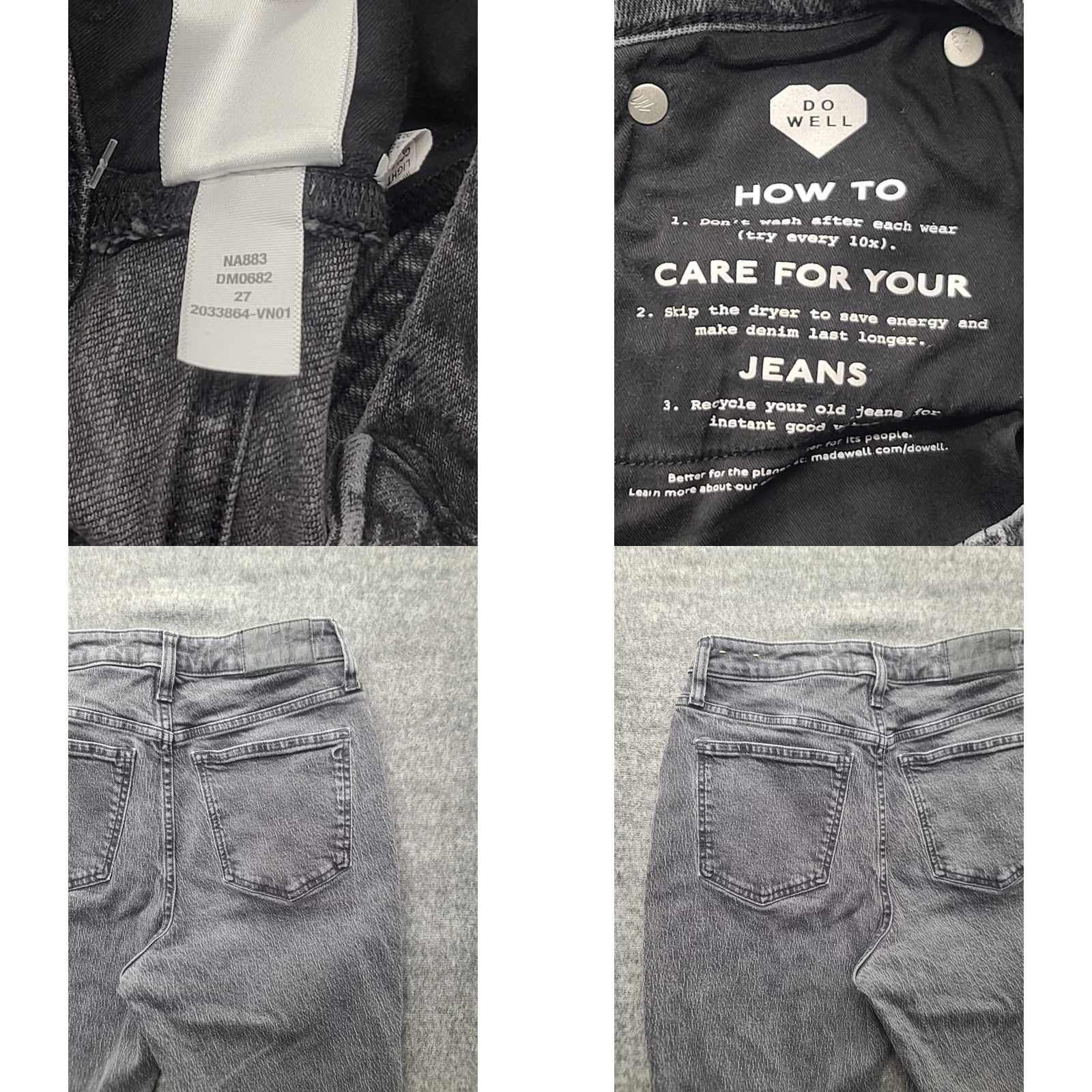 Madewell VINTAGE Madewell The Curvy Perfect Vintage Jean Womens 27x27 Skinny Tapered Leg Stretch Size 27" / US 4 / IT 40 - 9 Thumbnail
