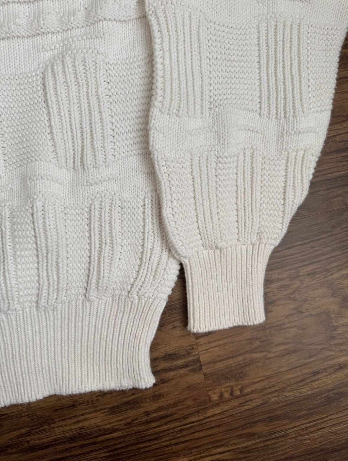 Izod Vintage Izod Crewneck Sweater Thick Knit Off White Fisherman Size XL / US 12-14 / IT 48-50 - 4 Thumbnail