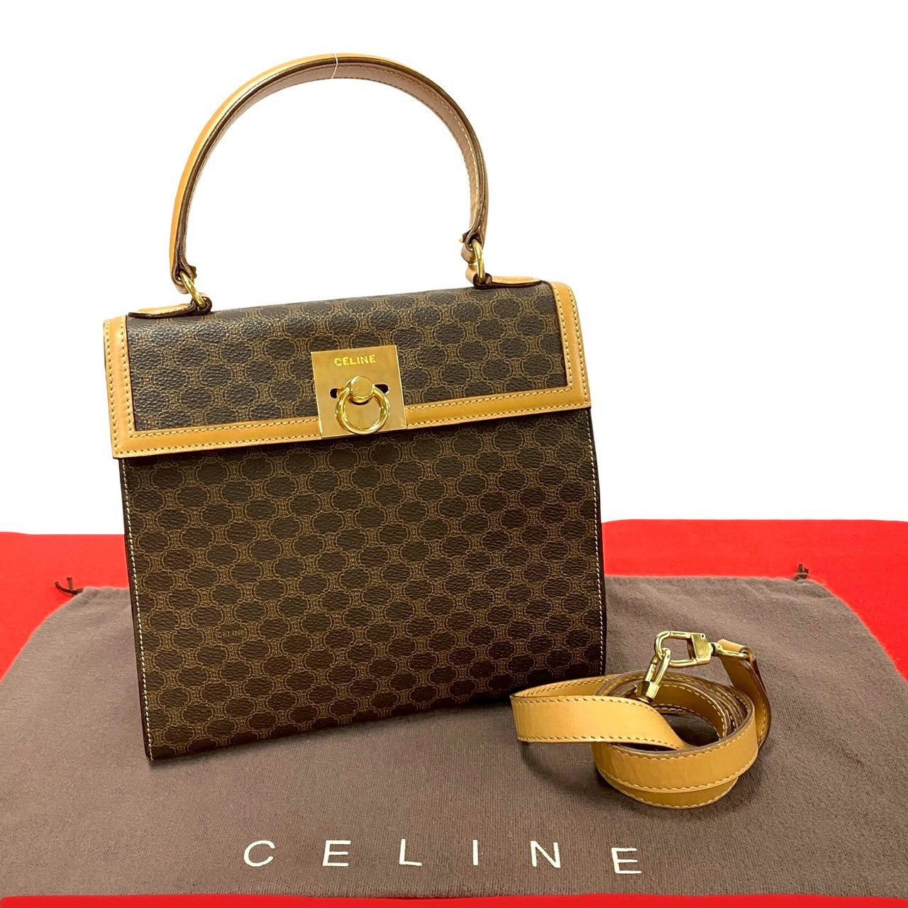 Celine Celine Shoulder Bag Brown Leather Size ONE SIZE - 1 Thumbnail