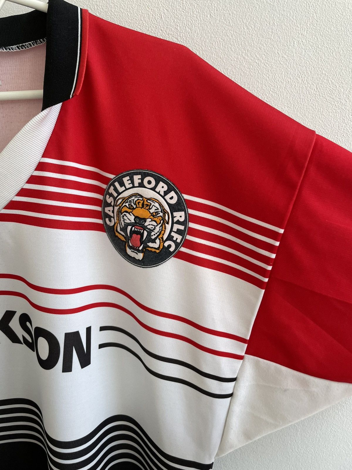 Asics Castleford Tigers 1995 1996 Premiership Rugby Jersey Shirt Size US L / EU 52-54 / 3 - 9 Thumbnail