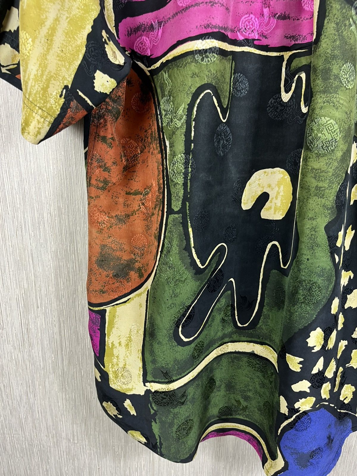 Japanese Brand Vintage Eagle & Dragon patterned crazy silk shirt Japanese Size US M / EU 48-50 / 2 - 20 Thumbnail