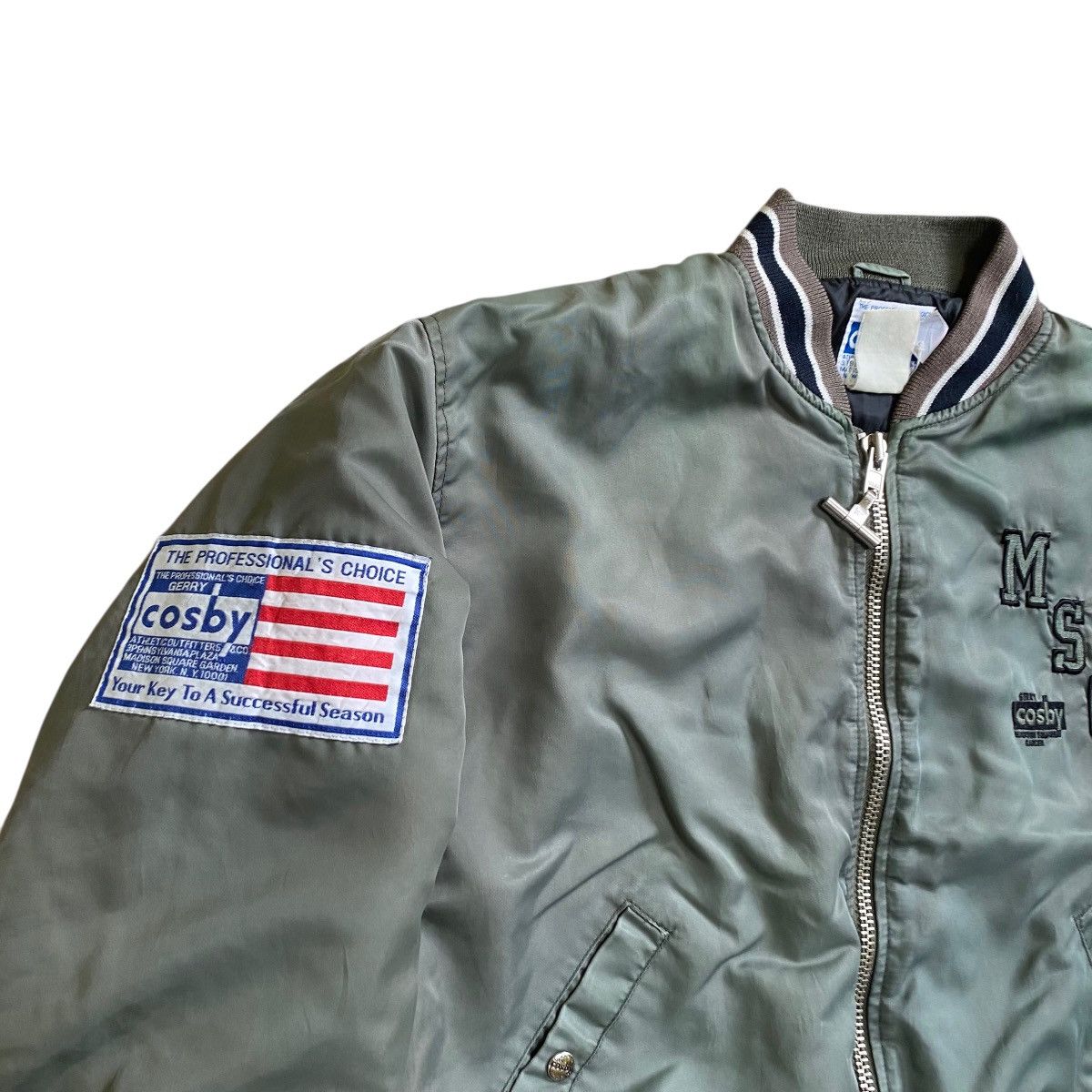 Vintage 💥80s GERRY COSBY BOMBER JACKET BIG LOGO Size US XL / EU 56 / 4 - 5 Thumbnail