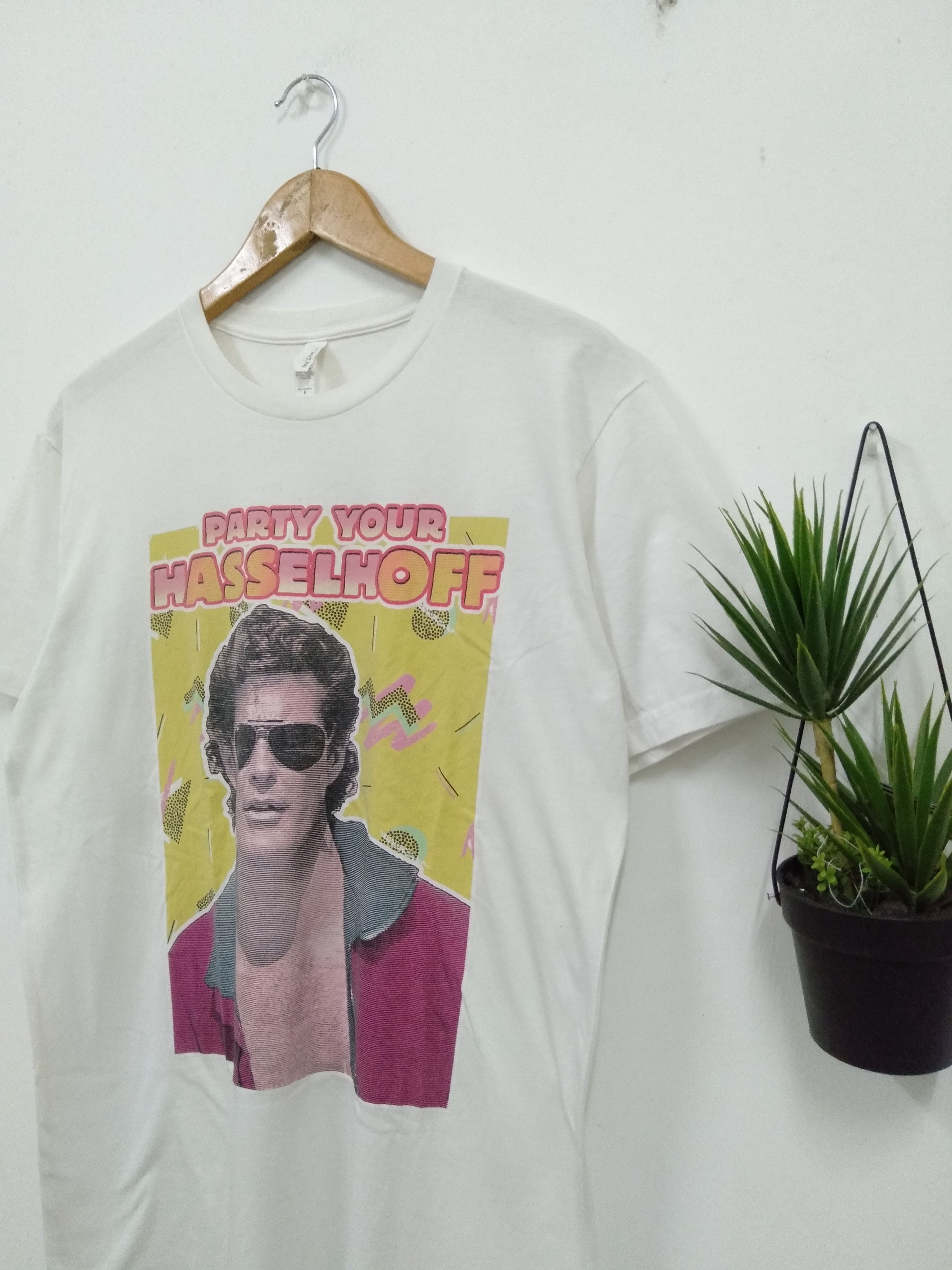 Band Tees Vintage David Hasselholf potrait Actor movie series tee Size US M / EU 48-50 / 2 - 4 Thumbnail