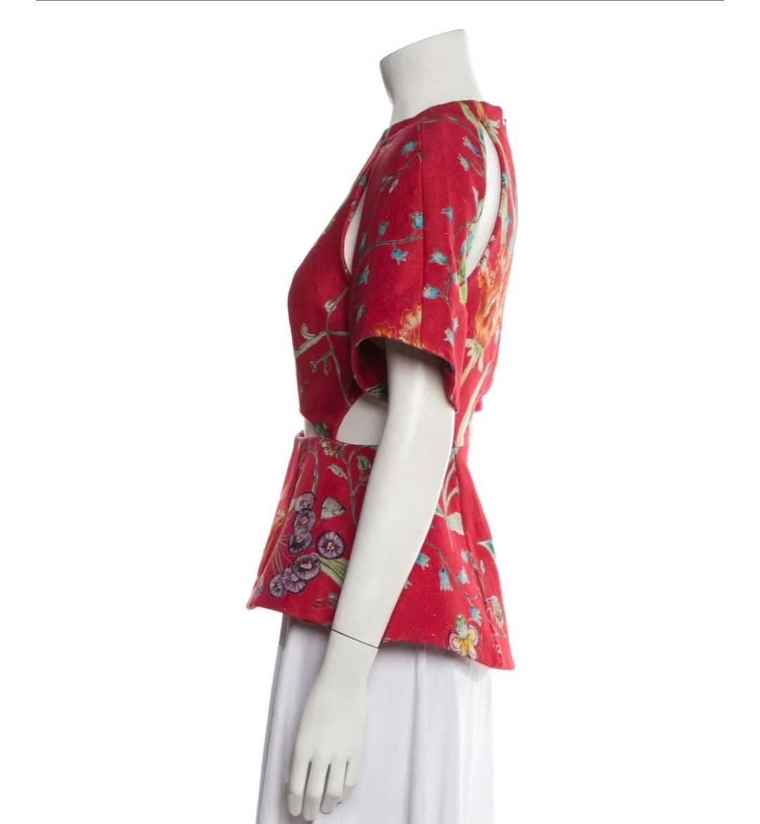 Rosie Assoulin $1855 Rosie Assoulin/Editor Hand-painted Floral Top 6 NWT Size M / US 6-8 / IT 42-44 - 4 Thumbnail