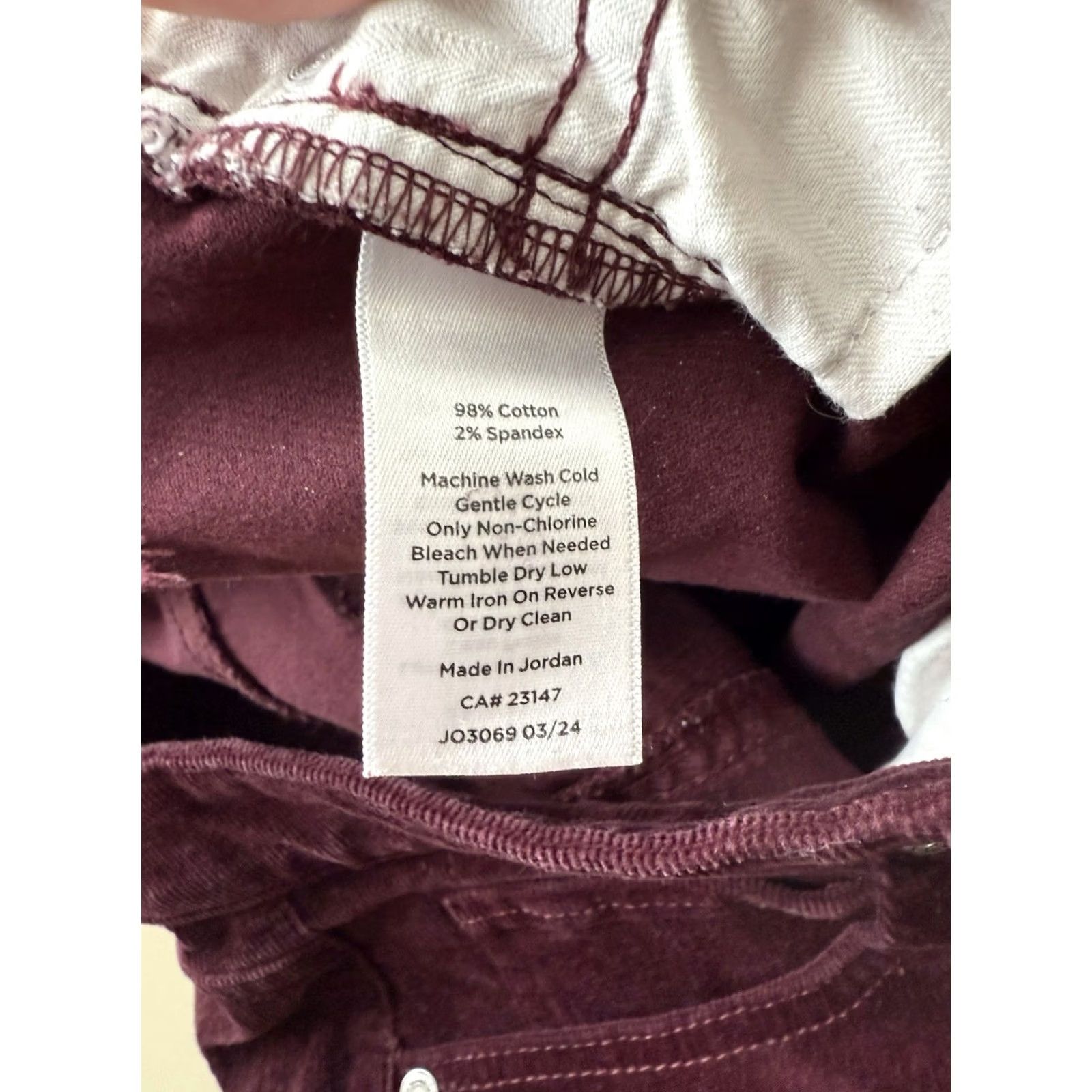 Talbots Talbots Pants Womens 12P Burgundy Corduroy Straight Leg Preppy Chino 12P Regular Petite Fall Spring Summer Winter Red"} Size 34" / US 12 / IT 48 - 5 Thumbnail
