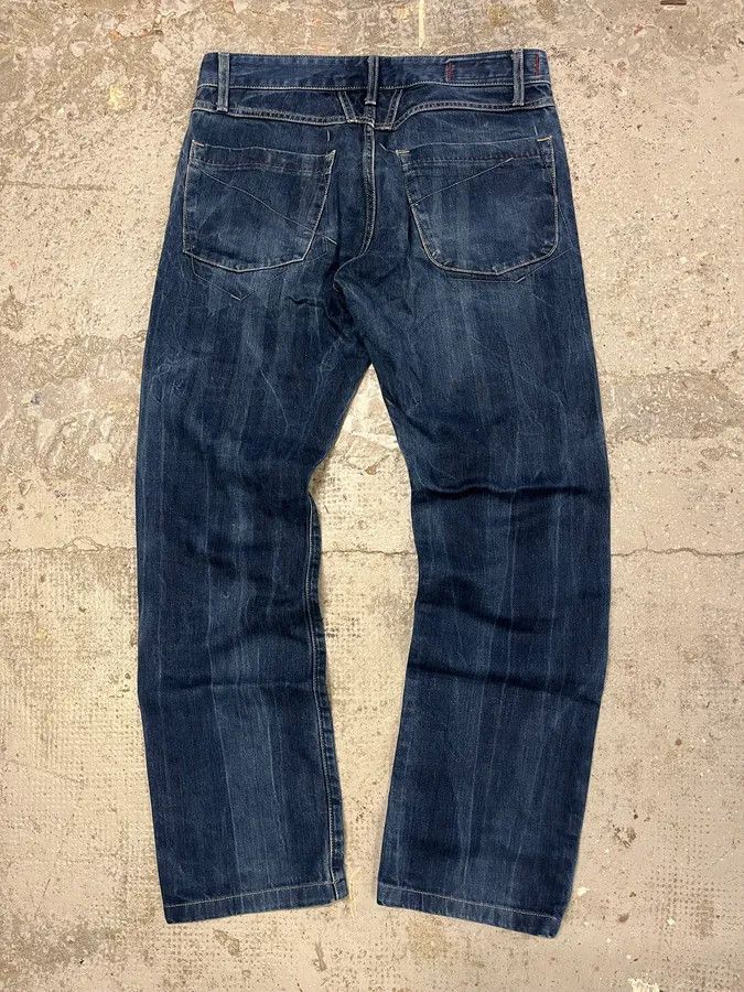 Designer × Marithe + Francois Girbaud × Vintage 2000s Marithé + François Girbaud Navy Brut Denim Jeans Size US 31 - 7 Thumbnail