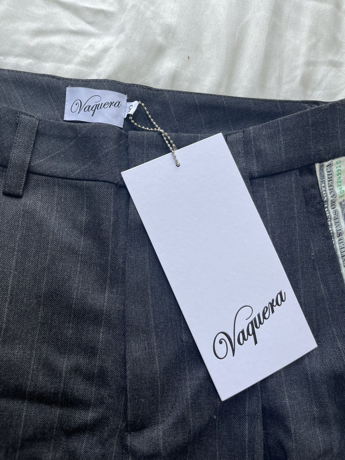 Vaquera Vaquera Dollar Print Trousers Size 29" - 4 Thumbnail