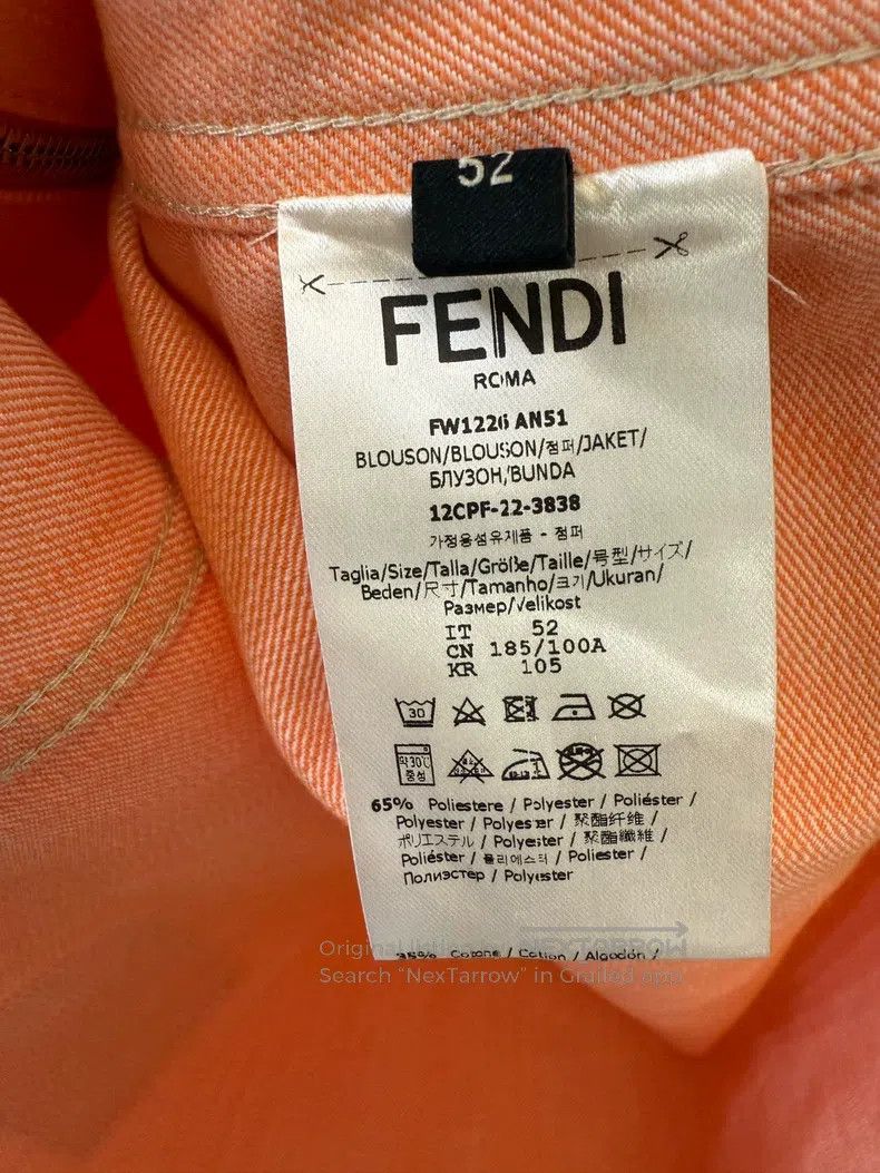 Fendi Fendi Embroidered Logo Work Jacket with Zipper Size US L / EU 52-54 / 3 - 4 Thumbnail