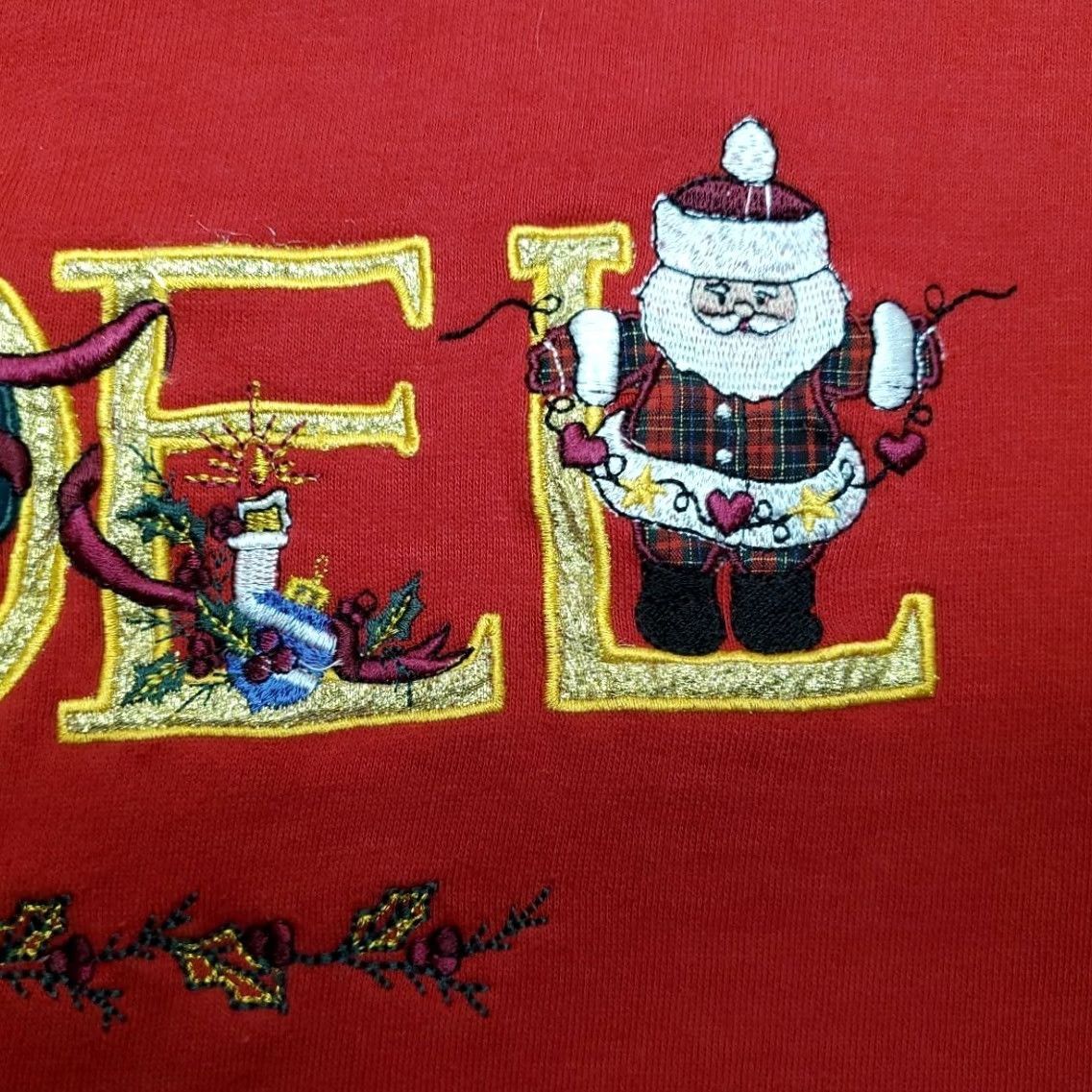 Vintage VINTAGE Christmas Sweater Womens 24w Red Noel Holiday Crewneck Pullover Retro 90s Mens Womens Boys Girls Size 3XL / US 20-22 - 3 Thumbnail
