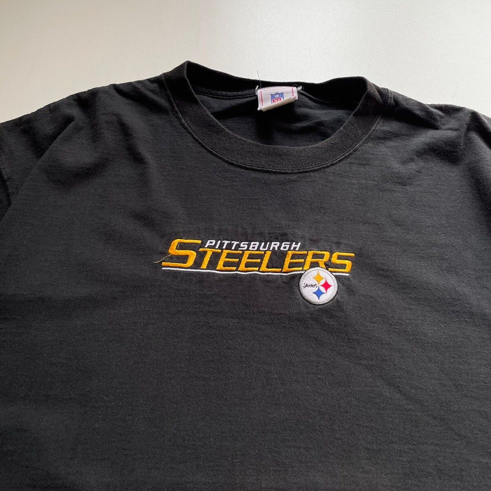 NFL × Vintage Vintage Y2K Pittsburgh Steelers NFL T Shirt XXL Black Rare Size US XXL / EU 58 / 5 - 2 Thumbnail
