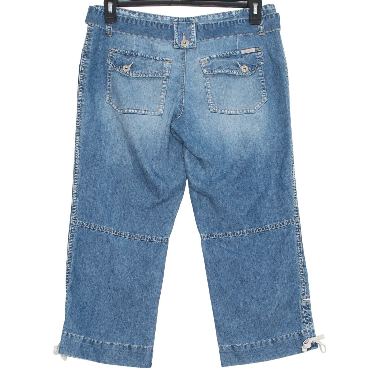 UNIONBAY Unionbay Capri Jeans Y2K Wide Leg Low Rise Utility Blue 9 32 Size 32" / US 10 / IT 46 - 2 Thumbnail