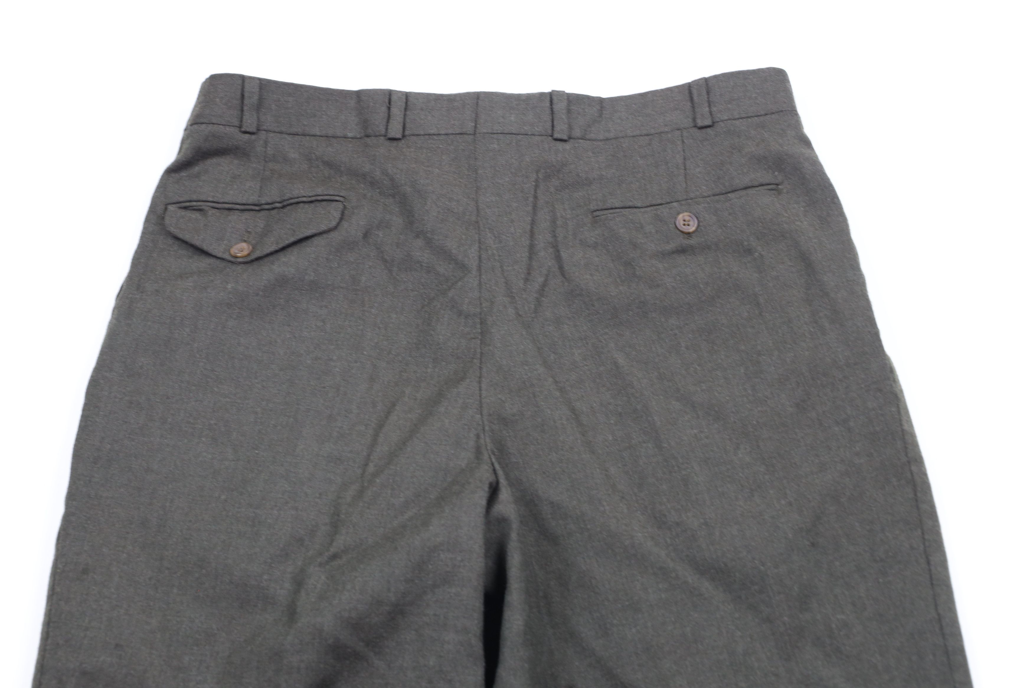 Ralph Lauren × Vintage Vintage 90s Chaps Ralph Lauren Wool Wide Leg Pants Green Size US 34 / EU 50 - 9 Thumbnail