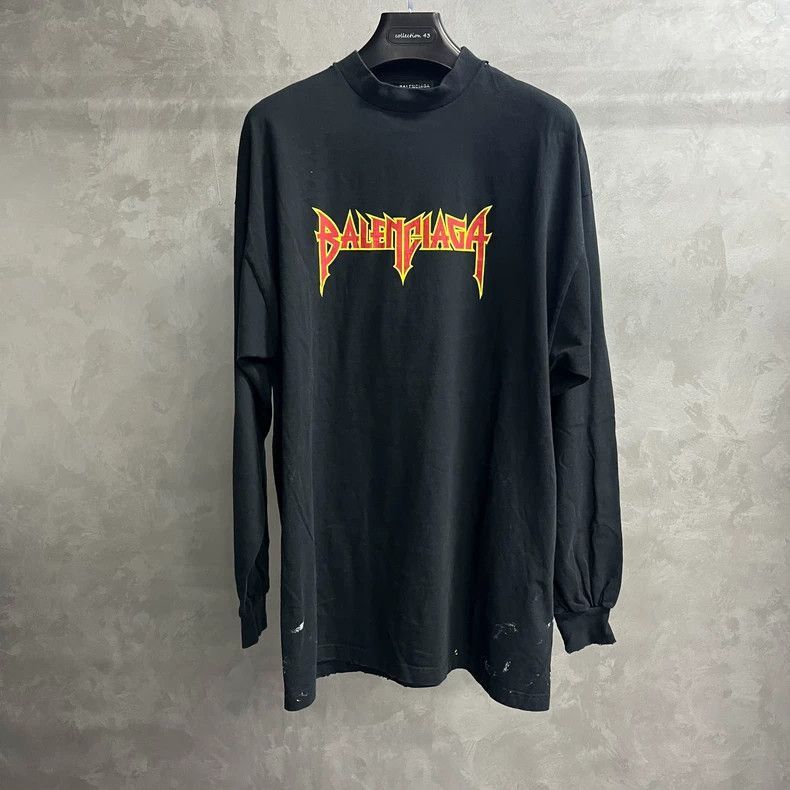 Balenciaga Balenciaga Black Rock Band Series Lightning Letter Pattern Size US M / EU 48-50 / 2 - 1 Thumbnail