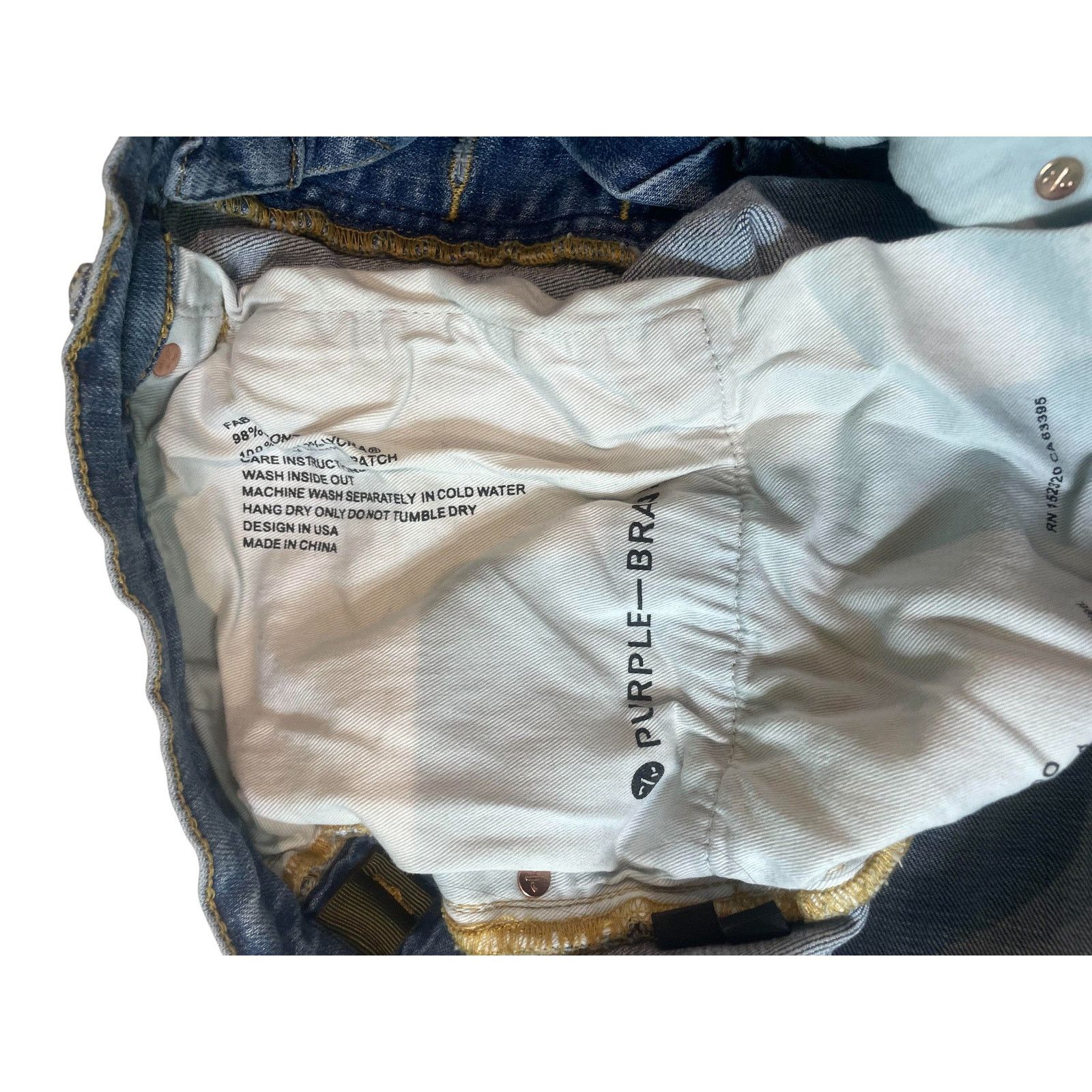 Purple Brand Purple Brand Light Wash Ripped Jeans Size US 36 / EU 52 - 6 Thumbnail