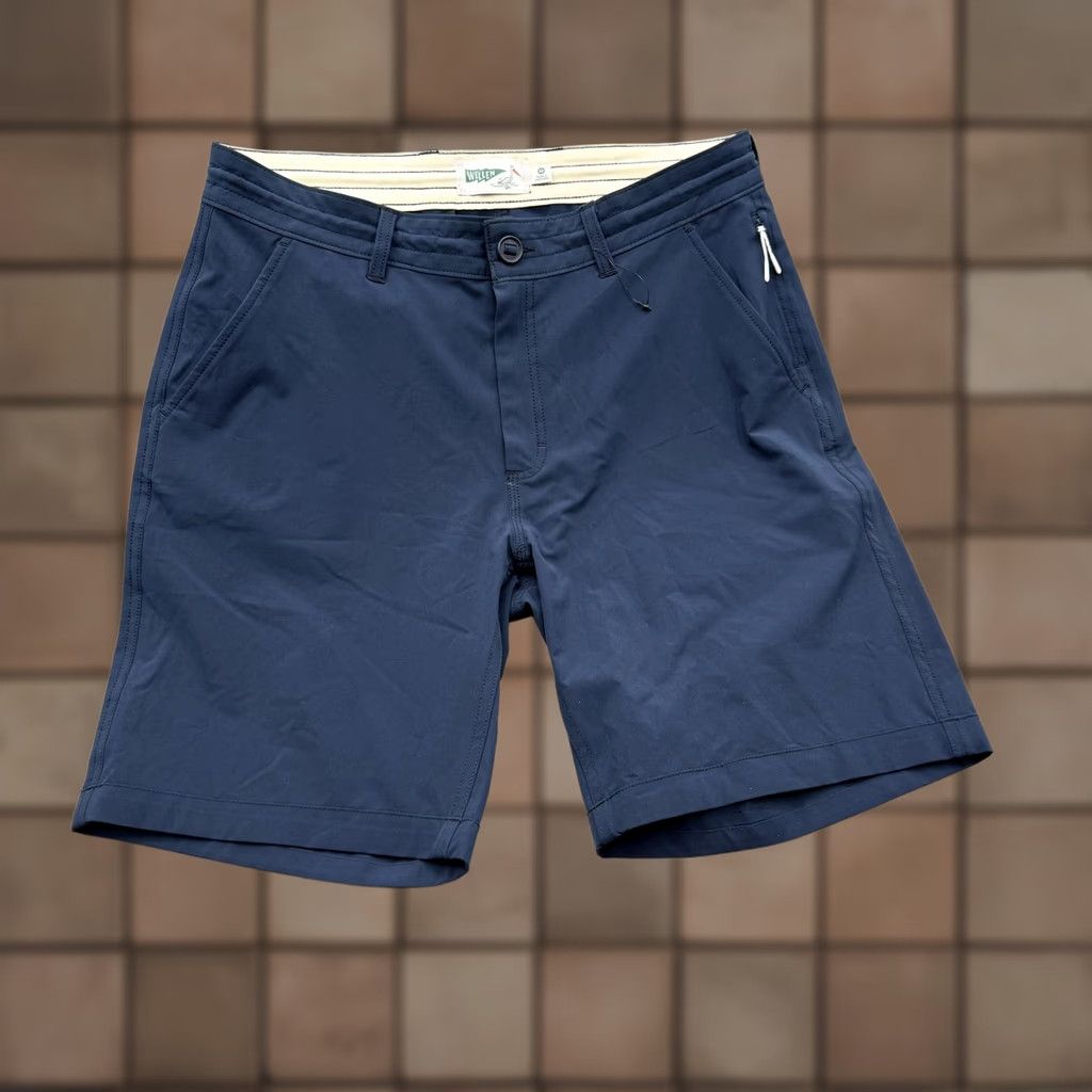 Vintage Wellen Shorts Mens 32 Blue Chino Stretch Quick Dry 9 Inseam Drawstring Casual Size US 32 / EU 48 - 1 Thumbnail