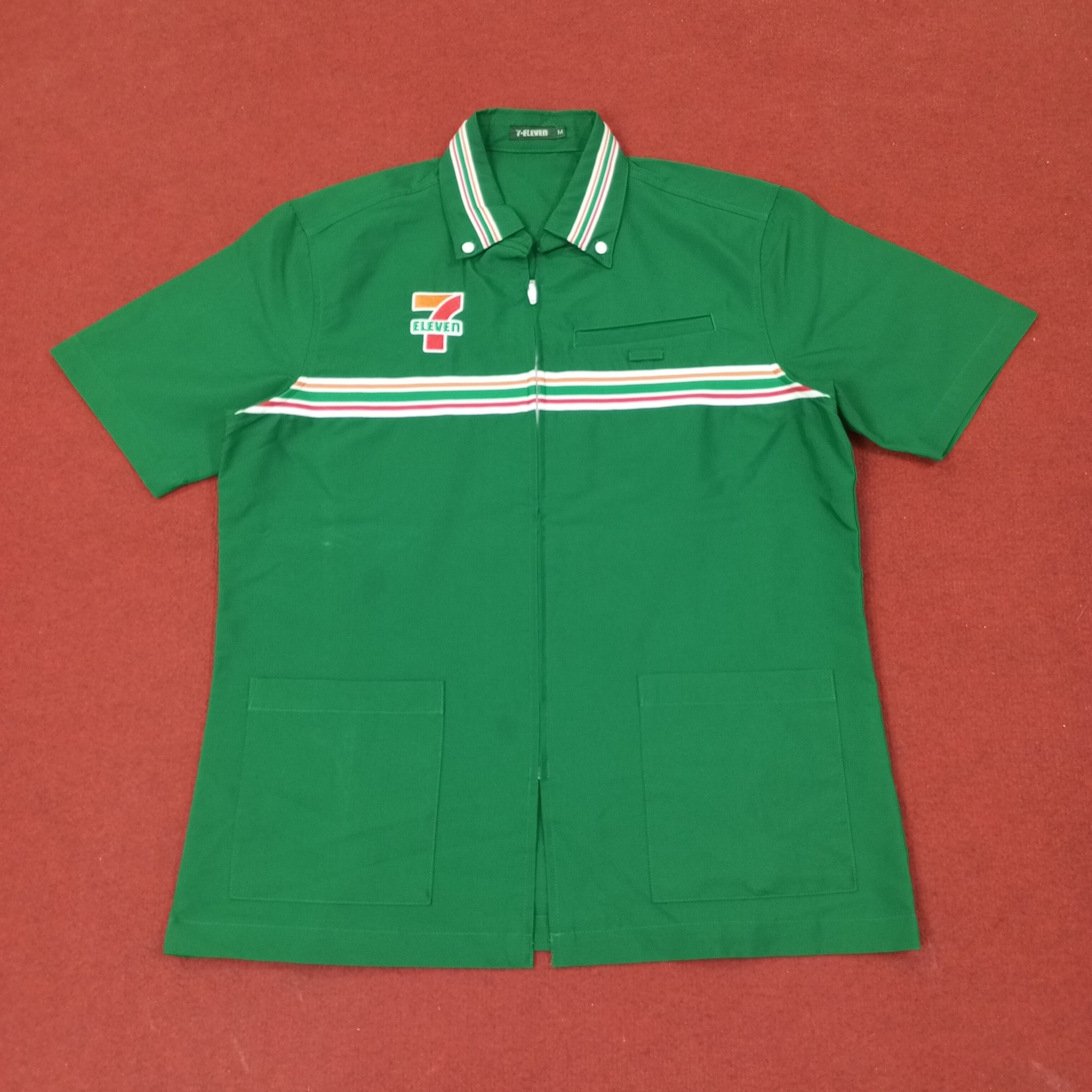 Vintage 7 Eleven Workwear Uniform Jacket c249n2 Size US M / EU 48-50 / 2 - 1 Thumbnail