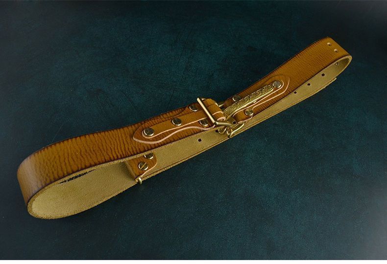 Japanese Brand × Leather Leather Copper Buckle Belt Size ONE SIZE - 5 Thumbnail