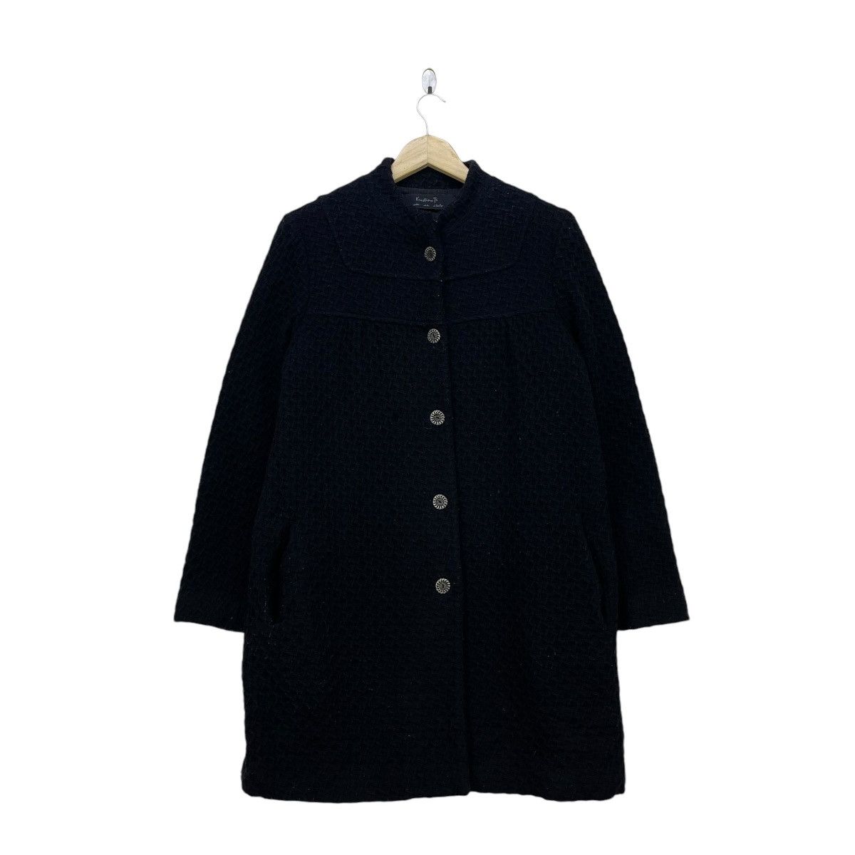 Aran Isles Knitwear Italian Designer Kristina Ti Tweed Jacket Size M / US 6-8 / IT 42-44 - 1 Thumbnail