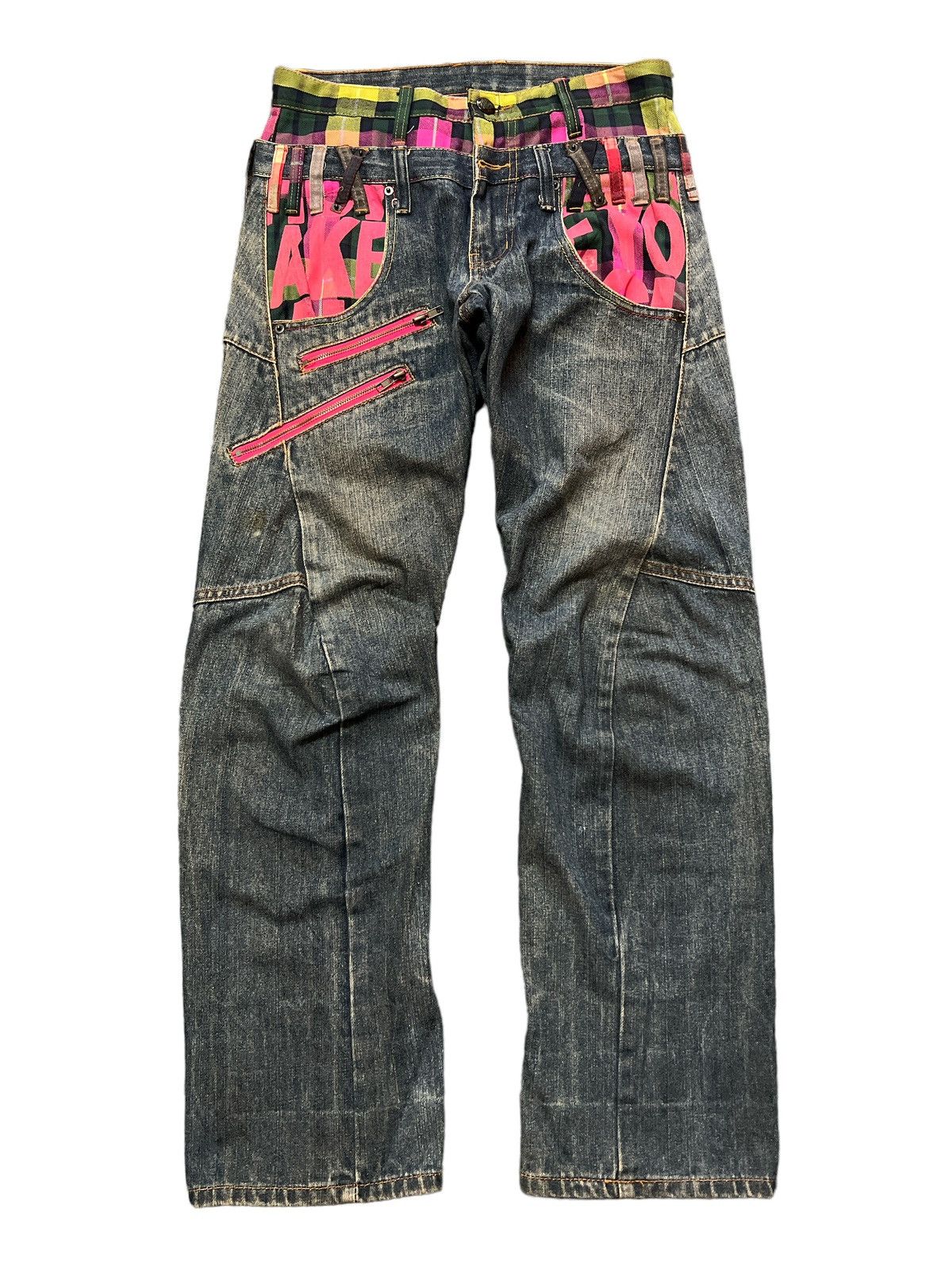 Japanese Brand × Vintage DOUBLE WAIST💥BREATHMINT TWIST DISTRESSED DENIM PANT Size US 29 - 1 Thumbnail