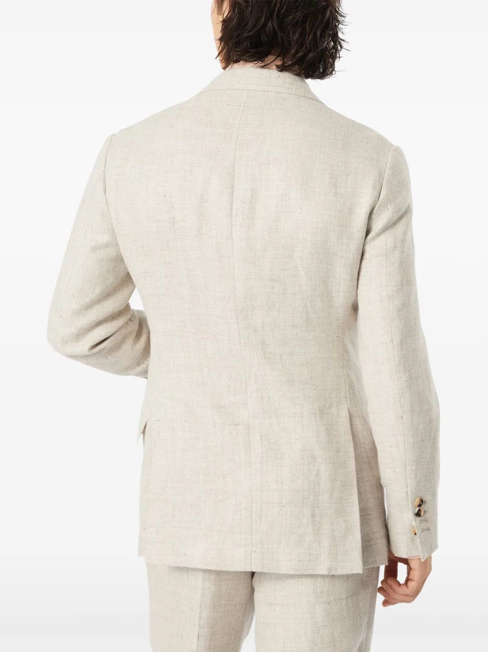 Brunello Cucinelli o1y0526 Single-breasted Blazer in Light Beige Size US M / EU 48-50 / 2 - 4 Thumbnail