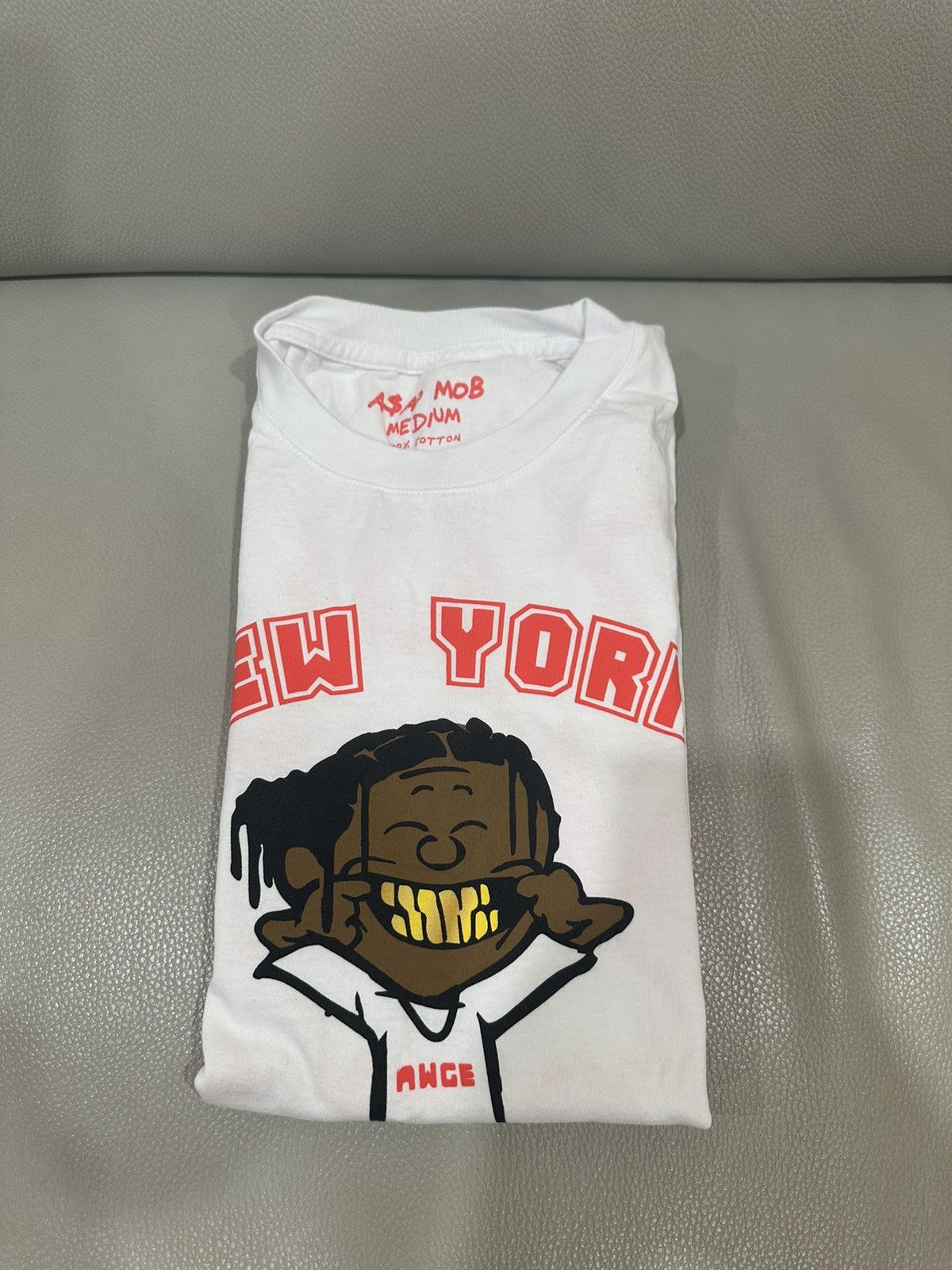 image of Asap Rocky Asap Mob Cozy Tapes Tee in White, Men's (Size Medium)