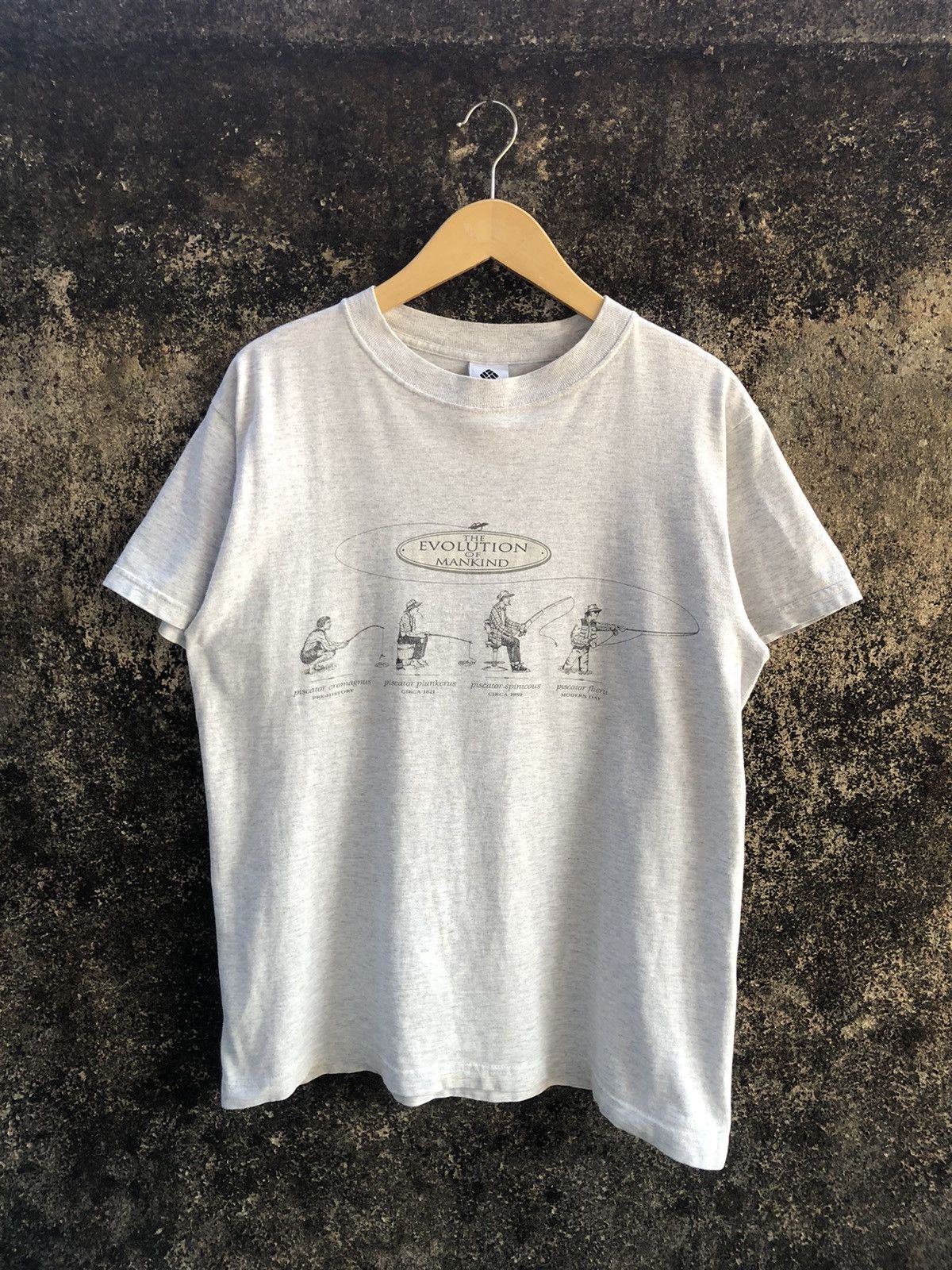 Columbia × Vintage Columbia Vintage 90s Evolution Mankind Fishing T-shirt Size US M / EU 48-50 / 2 - 1 Thumbnail