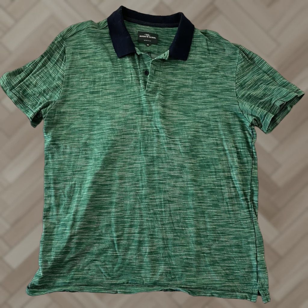 Rodd & Gunn Rodd & Gunn Sports Fit Short Sleeve Button Front Polo Shirt Mens XL Green Shirt Mens XL Green Sports Button-Up Cotton Polo Size US XL / EU 56 / 4 - 1 Thumbnail