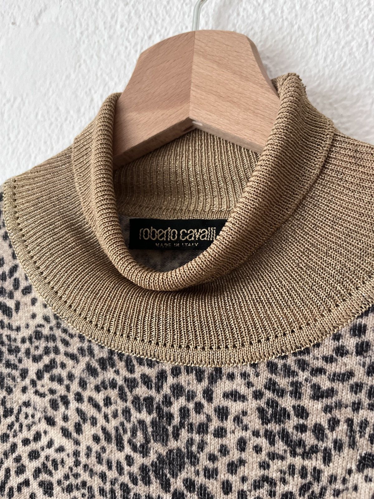 Roberto Cavalli Roberto Cavalli leopard knitted sweater 90s 2000s era wool L Size L / US 10 / IT 46 - 2 Thumbnail