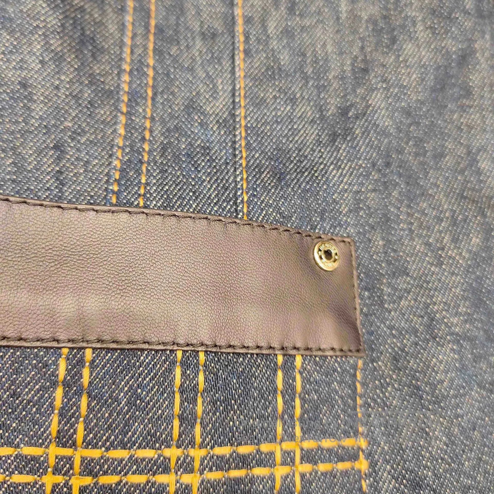 Hermes Hermes Denim Patchwork Leather Cashmere Jacket Size 38. Size US S / EU 44-46 / 1 - 3 Thumbnail