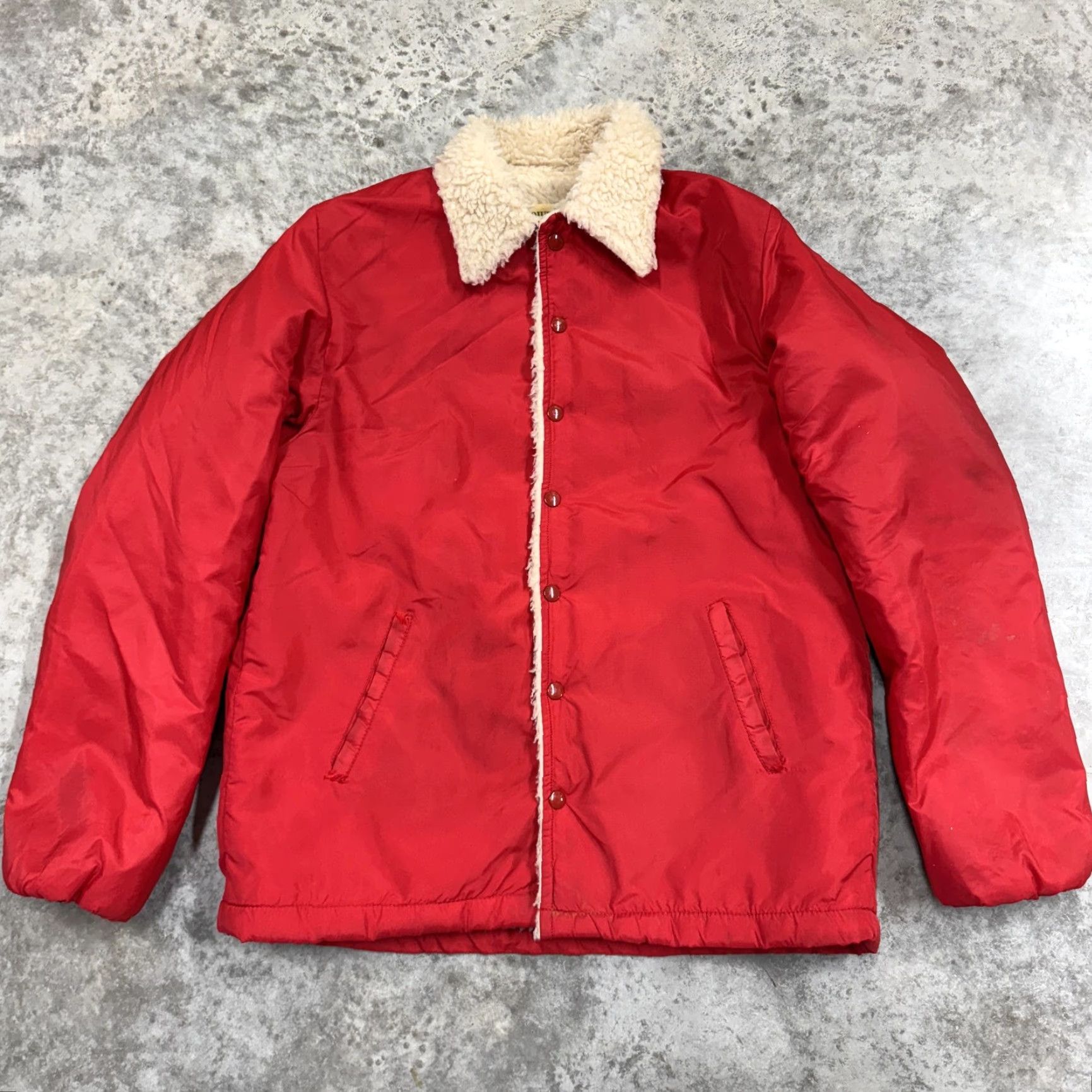 Vintage VINTAGE Howe Athletic Apparel Jacket Mens Medium Red Sherpa Lined Insulated Size US M / EU 48-50 / 2 - 4 Thumbnail