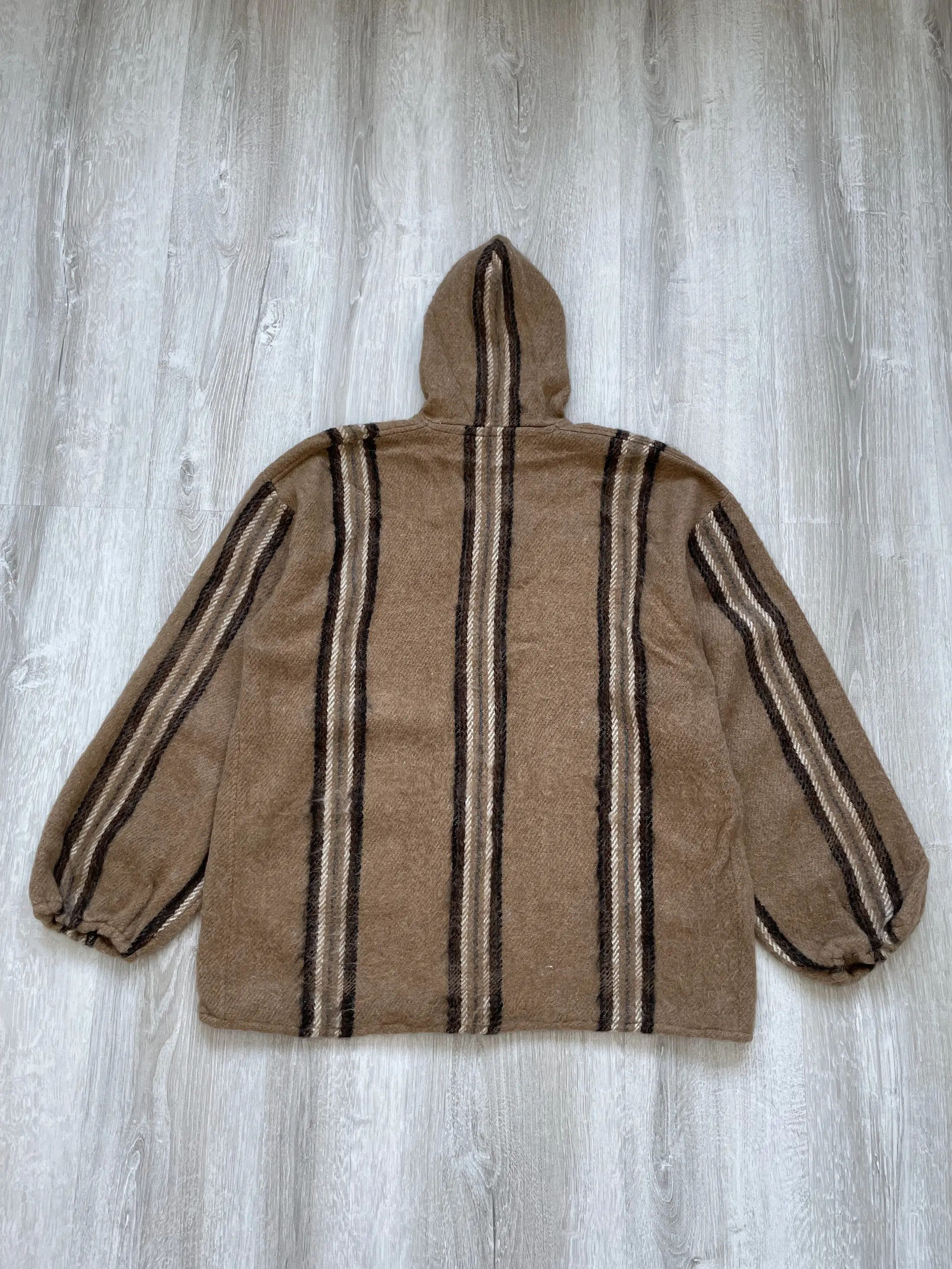Vintage Vintage 90s Poncho knit wool hoodie Size US M / EU 48-50 / 2 - 3 Thumbnail