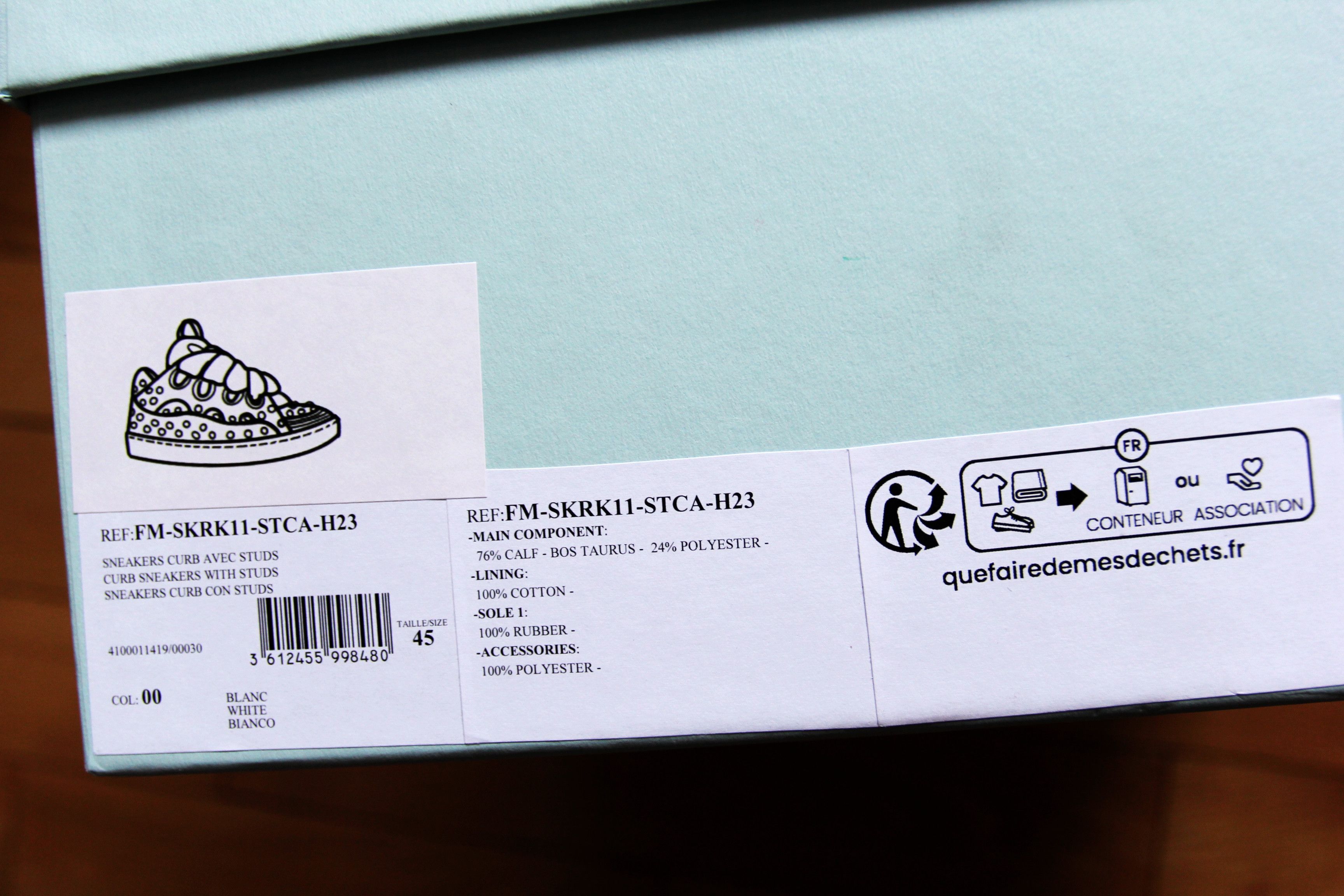 Lanvin BNWT AW23 LANVIN CURB SNEAKERS WITH STUDS 45 Size US 12 / EU 45 - 6 Thumbnail