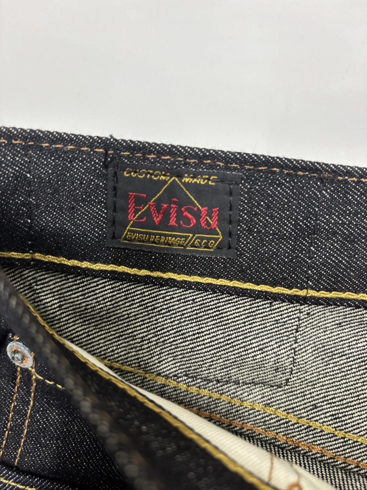 Japanese Brand Vintage Evisu Selvedge Japanese Brand Regular Fit Denim Jean Size US 36 / EU 52 - 12 Thumbnail