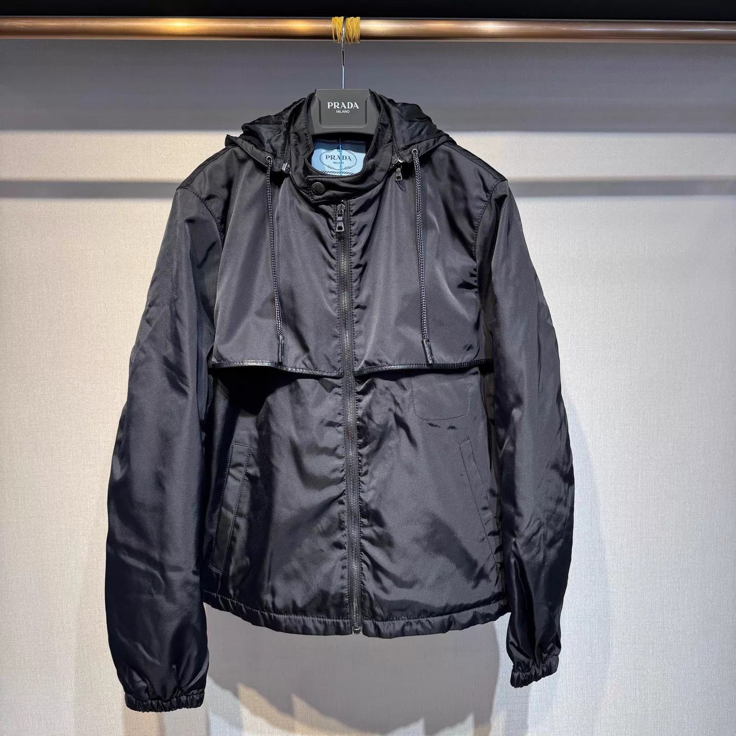 Prada PRADA Black Nylon Zipper Hooded Jacket Size 48 New Size US M / EU 48-50 / 2 - 1 Thumbnail