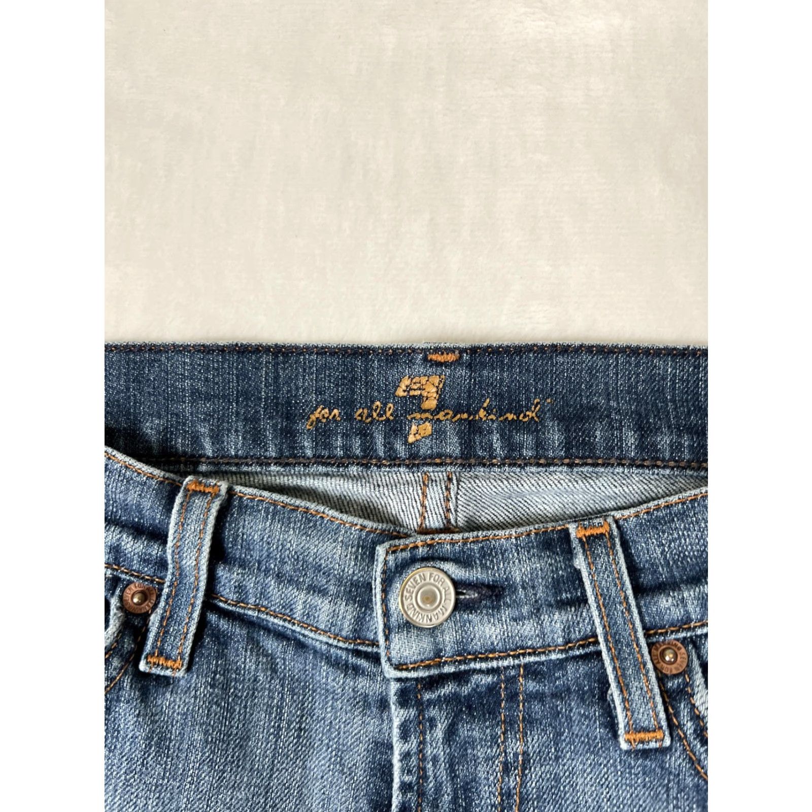 7 For All Mankind VINTAGE 7 For All Mankind Bootcut Jeans Women's 27 Blue Medium Wash Denim Y2K Size 27" / US 4 / IT 40 - 6 Thumbnail