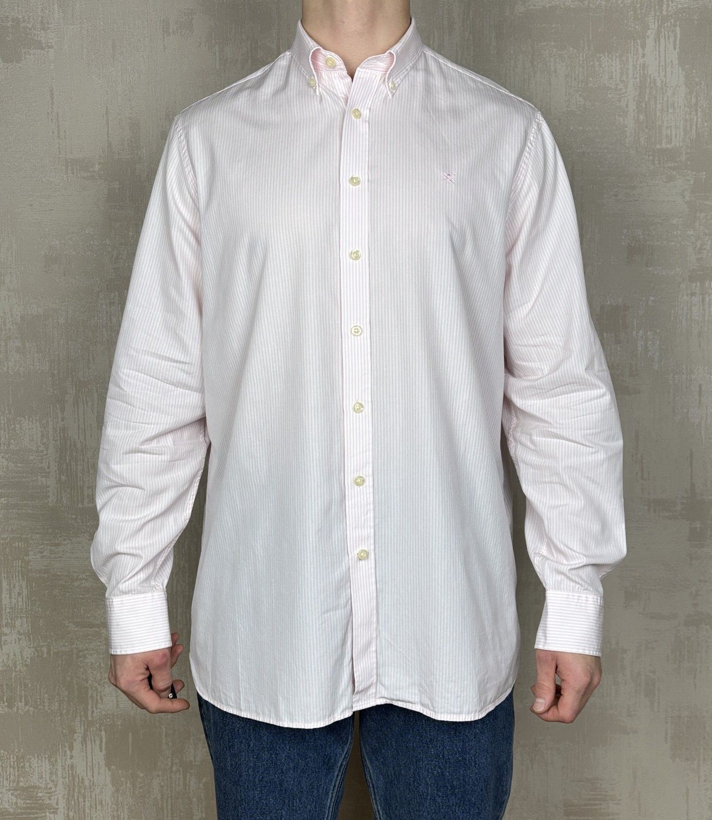 Hackett Hackett London Long Sleeve Striped Shirt Classic Fit Size US XXL / EU 58 / 5 - 2 Thumbnail