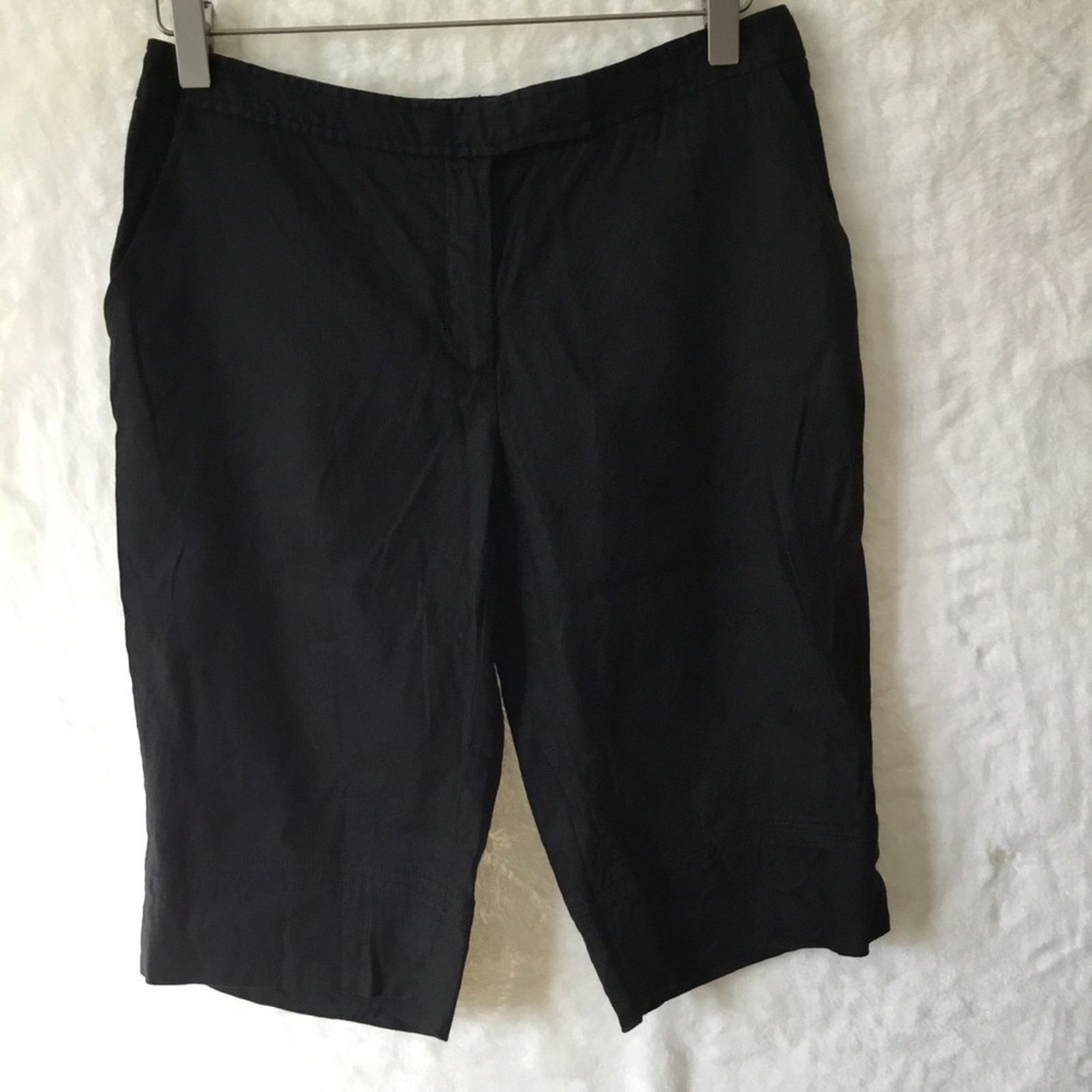Other David Meister Black Bermuda Linen Shorts Size 26" / US 2 / IT 38 - 14 Thumbnail